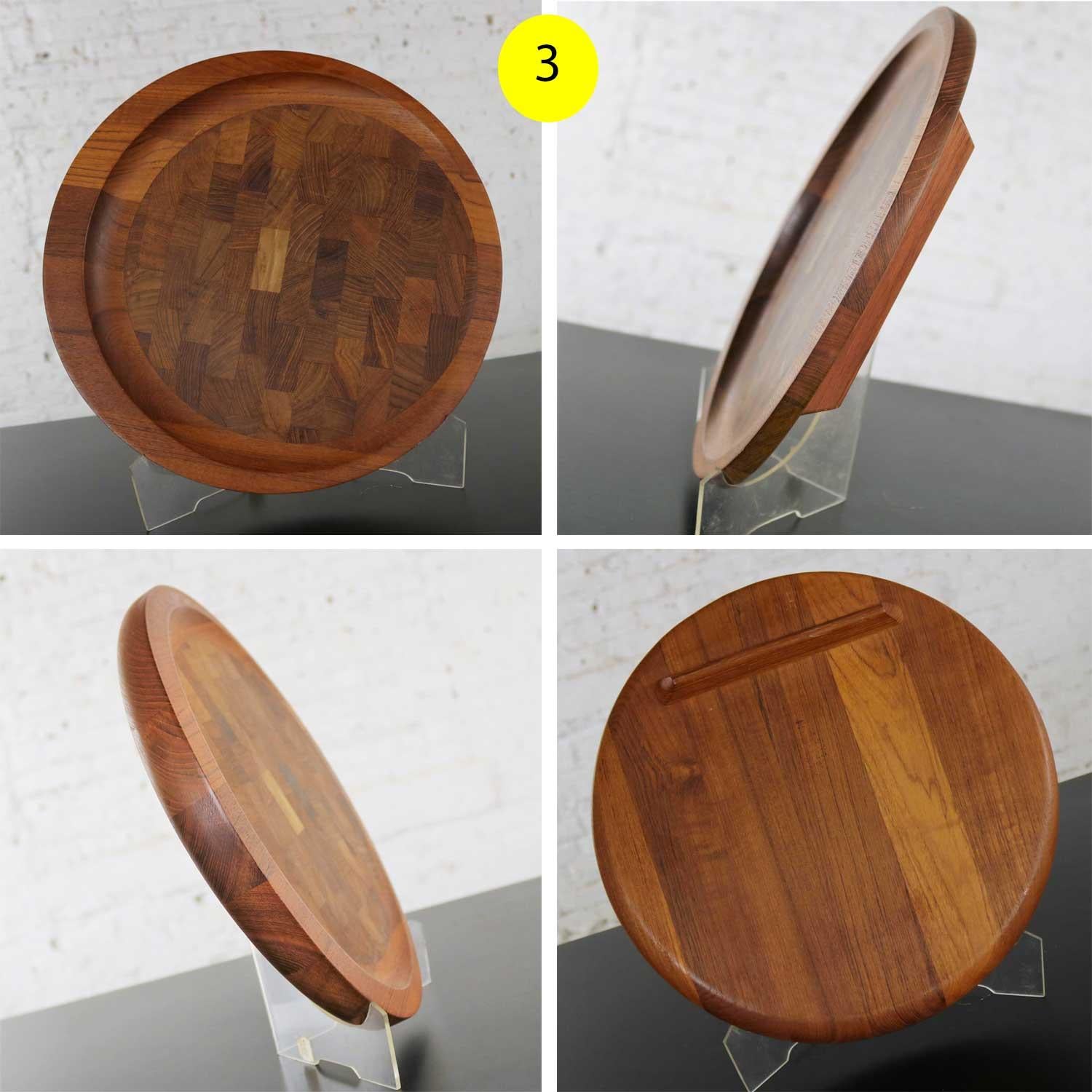 Glass Selection of Dansk Designs Teak Trays or Cutting Boards by Jens Quistgaard
