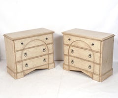 Selection of Distressed Ivory Color Chests by Baker Milling Road