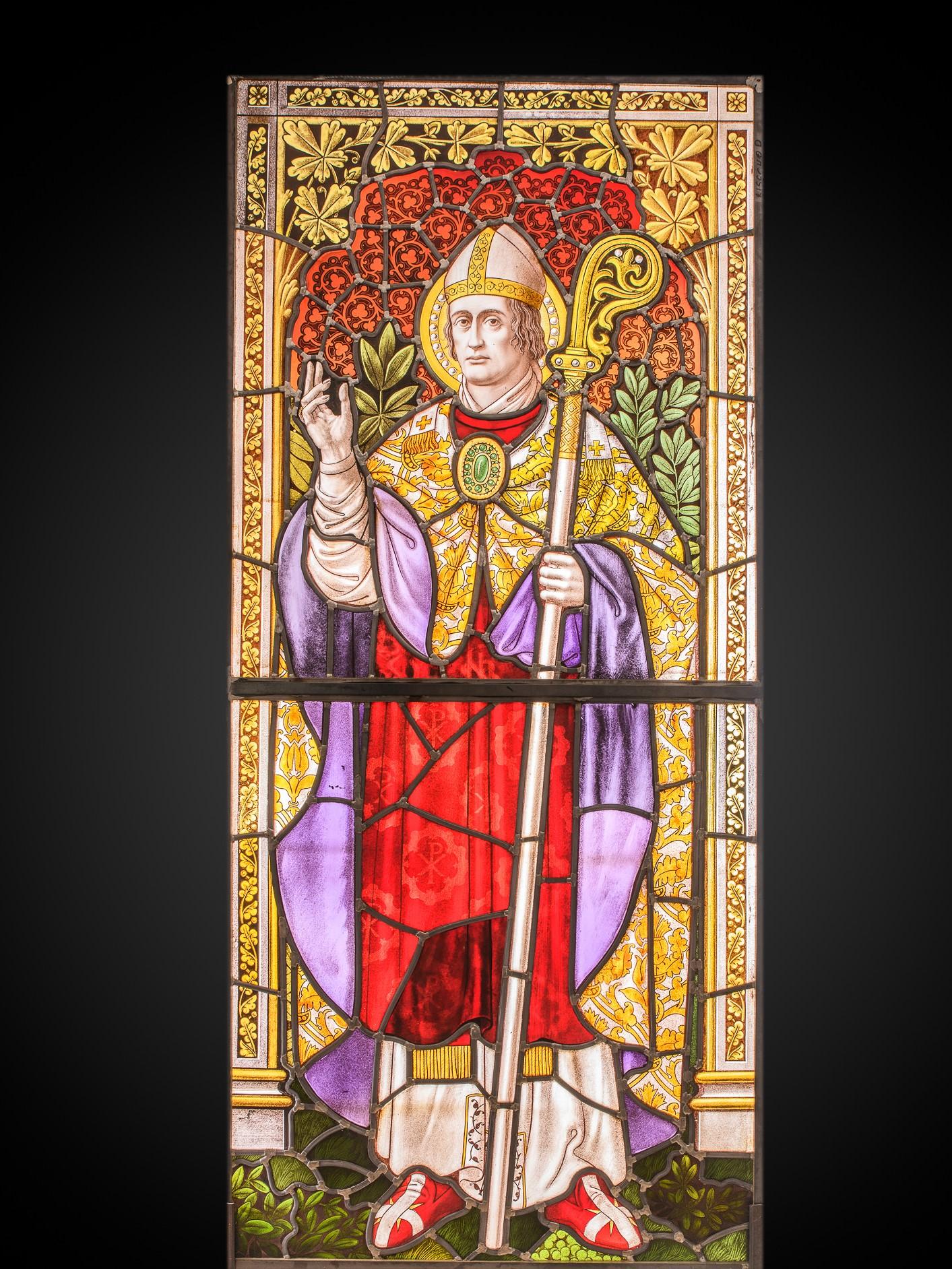 Selection of eight restored 19th C Neo-Gothic Stained-Glass Windows For Sale 1