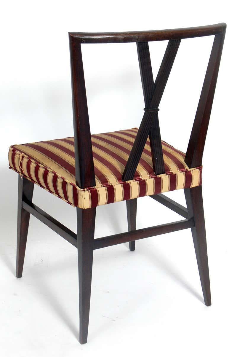 Selection of Elegant Dining Chairs by Tommi Parzinger In Good Condition For Sale In Atlanta, GA