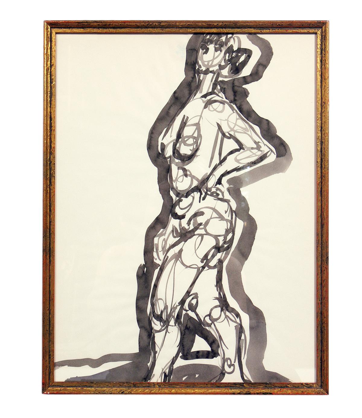 Mid-Century Modern Selection of Female Nude Paintings or Gallery Wall by Miriam Kubach