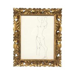 Selection of Figural Drawings in Vintage Gilt Frames
