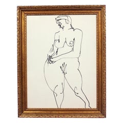 Selection of Figural Drawings in Vintage Gilt Frames