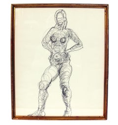 Selection of Figural Line Drawings by Miriam Kubach