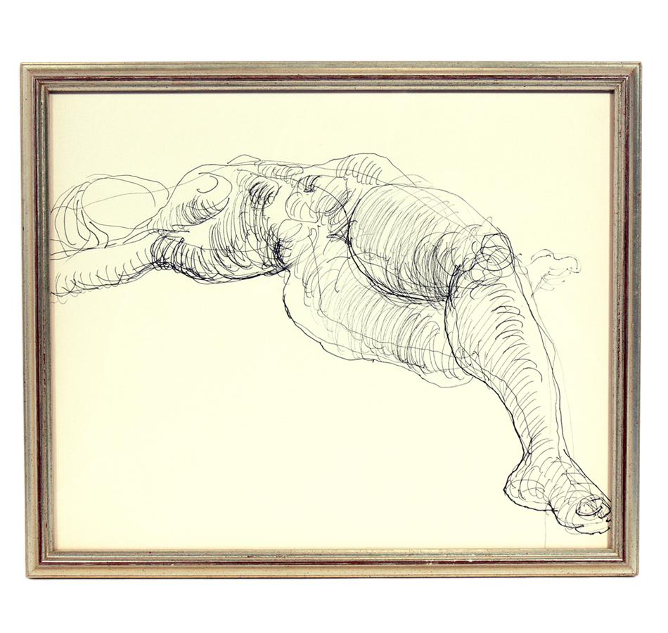 Mid-Century Modern Selection of Figural Line Drawings by Miriam Kubach