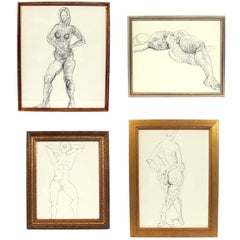 Selection of Figural Line Drawings by Miriam Kubach