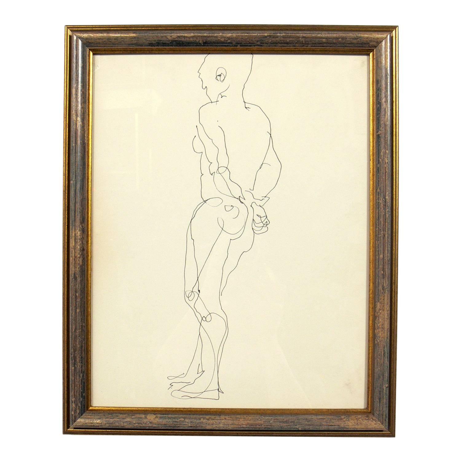 Selection of Figural Line Drawings or Gallery Wall by Miriam Kubach 4
