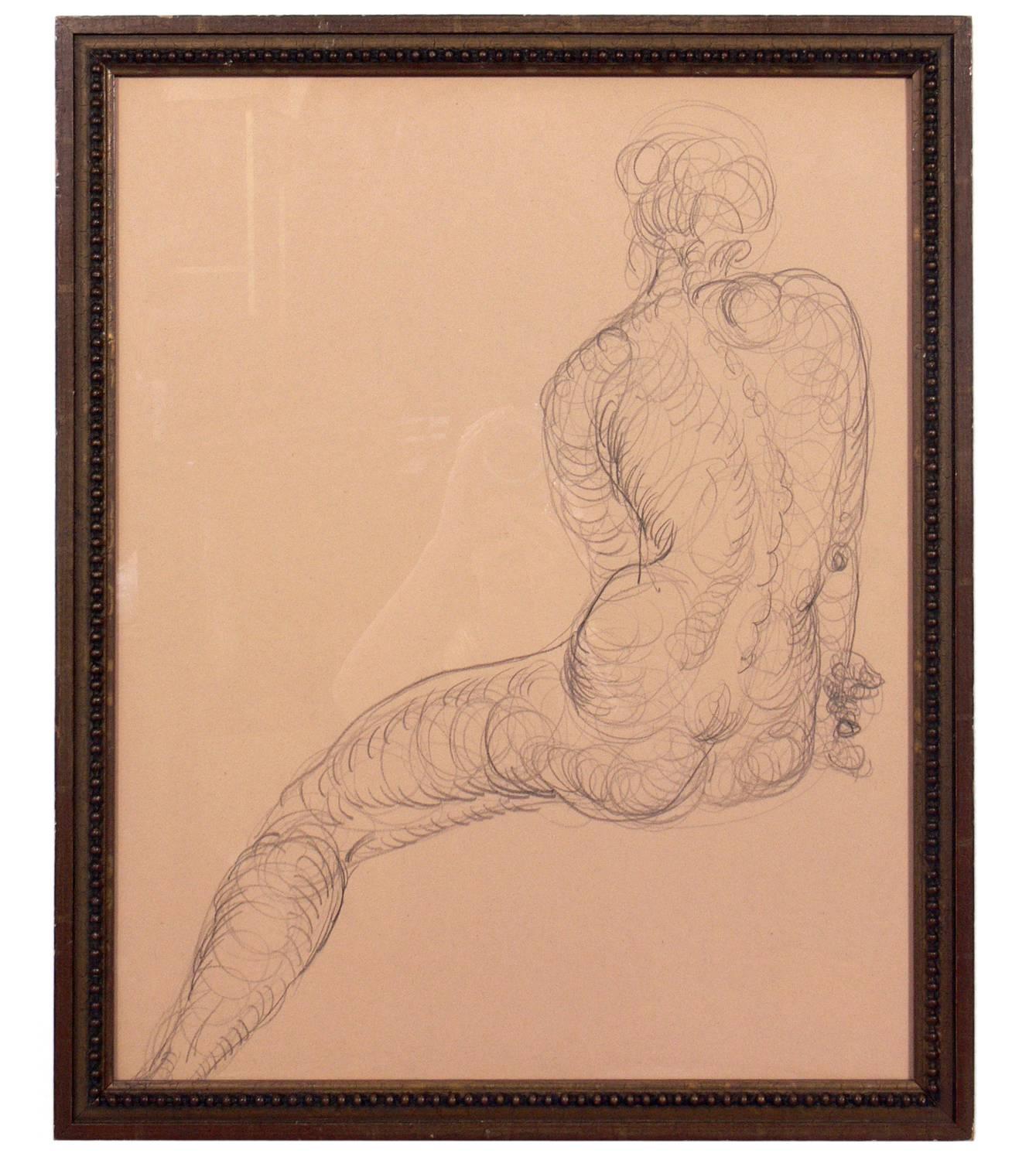 Selection of Figural Line Drawings or Gallery Wall by Miriam Kubach 1