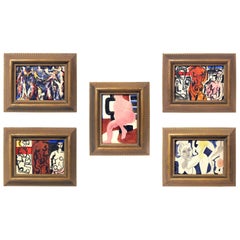 Selection of French Modernist Paintings or Gallery Wall