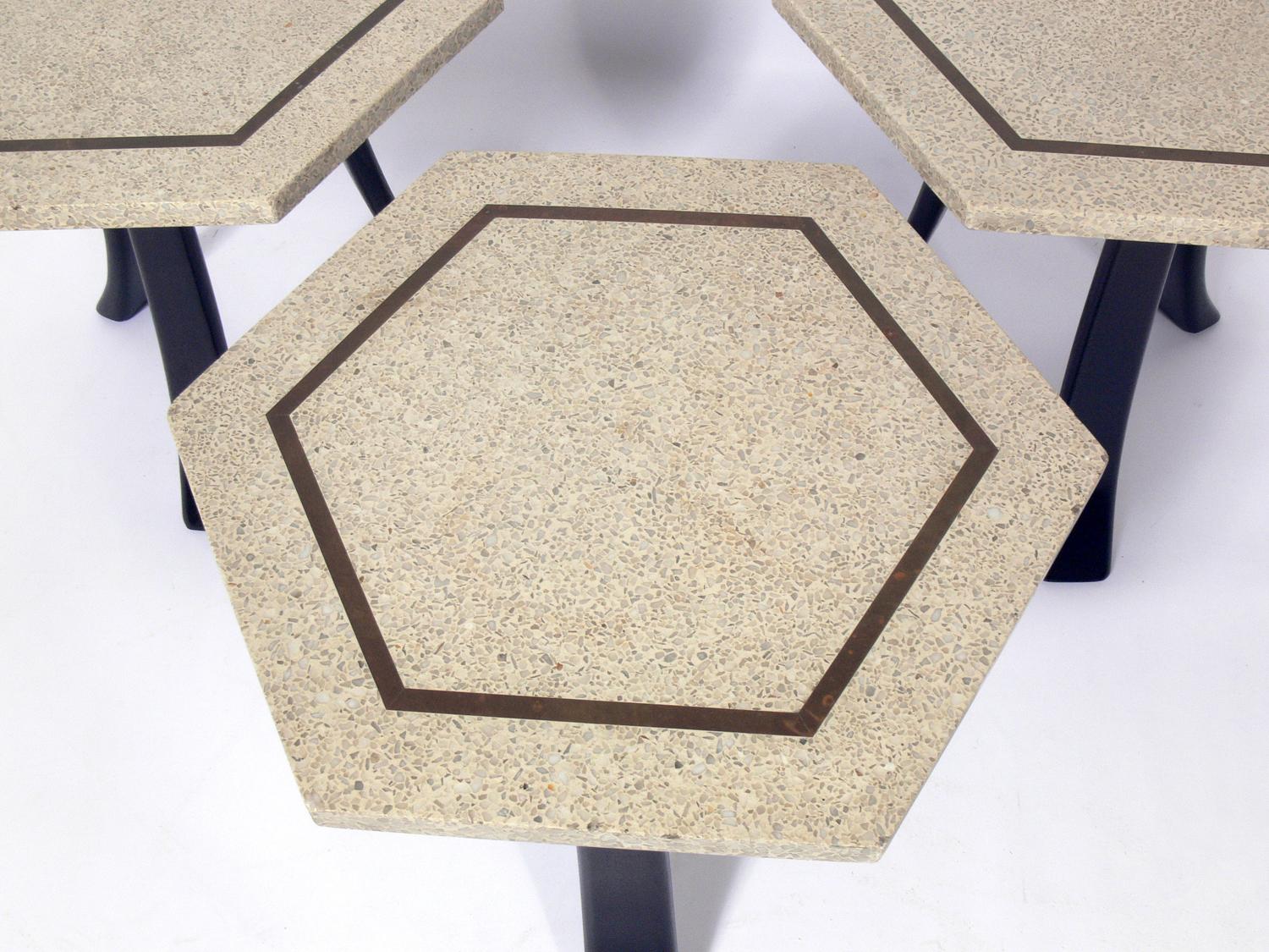 Mid-Century Modern Selection of Harvey Probber Hex Tables
