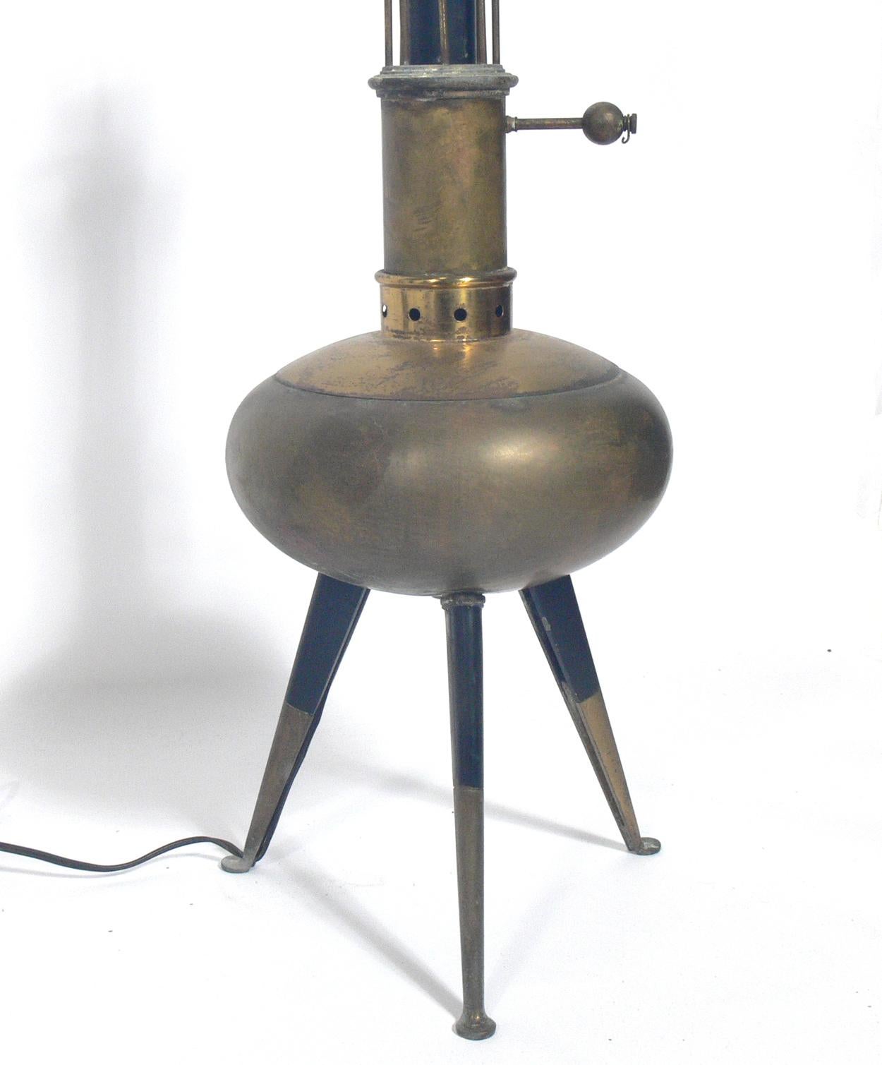 Metal Selection of Italian Midccentury Lamps For Sale