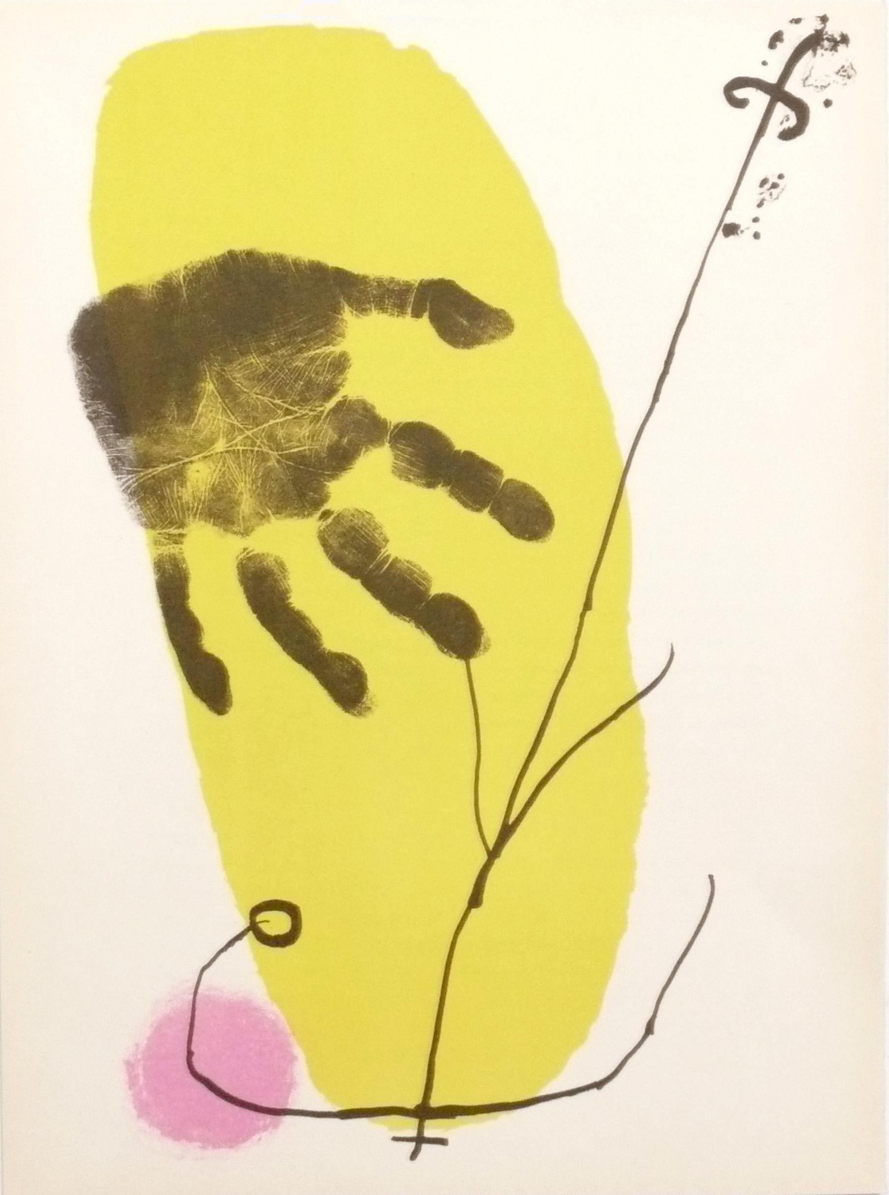 Auswahl von Farblithografien von Joan Miro, französisch, ca. 1960er Jahre. Sie stammen aus dem Folianten 