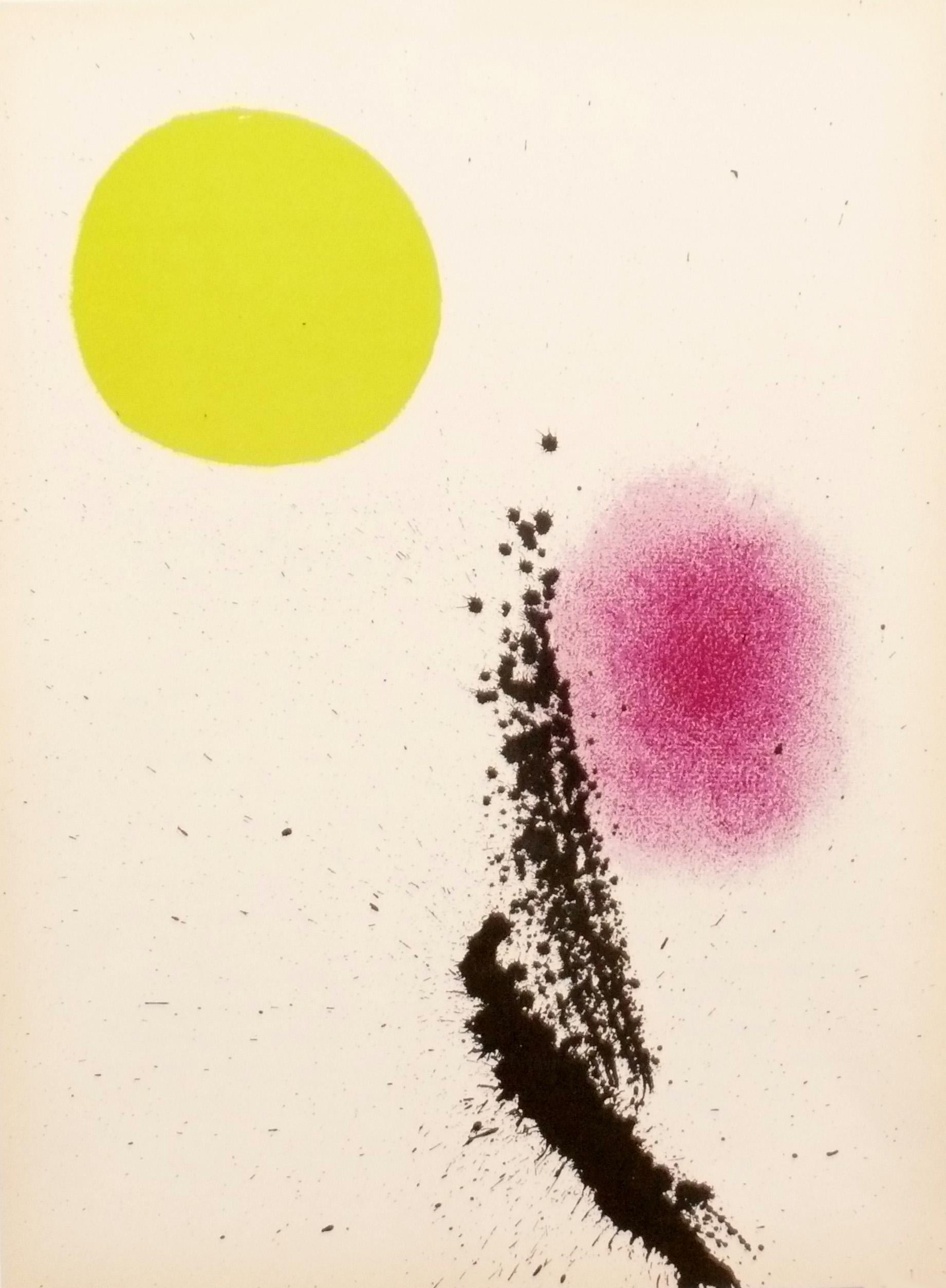 Auswahl von Farblithografien von Joan Miro, französisch, ca. 1960er Jahre. Sie stammen aus dem Folianten 