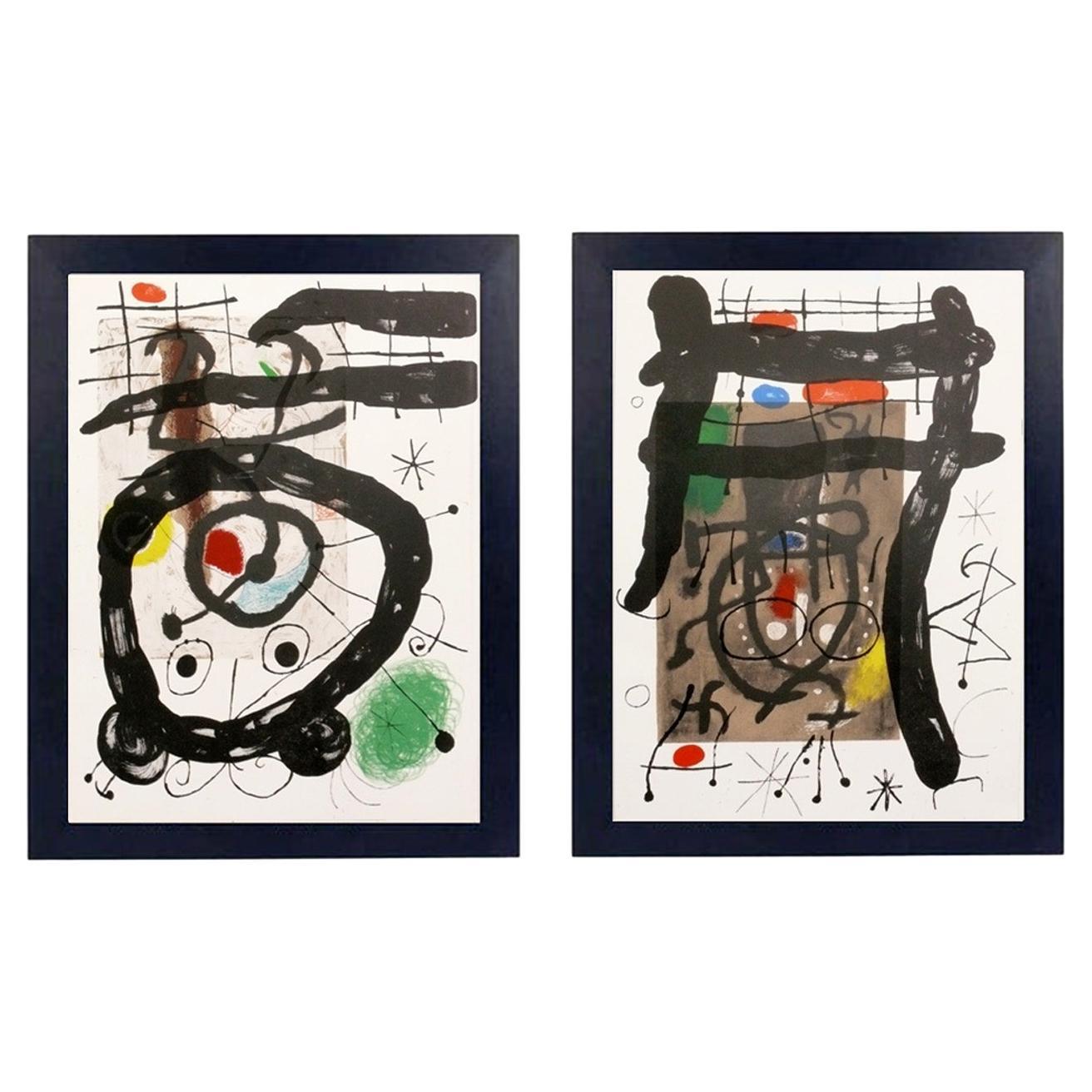 Sélection de lithographies de Joan Miro 