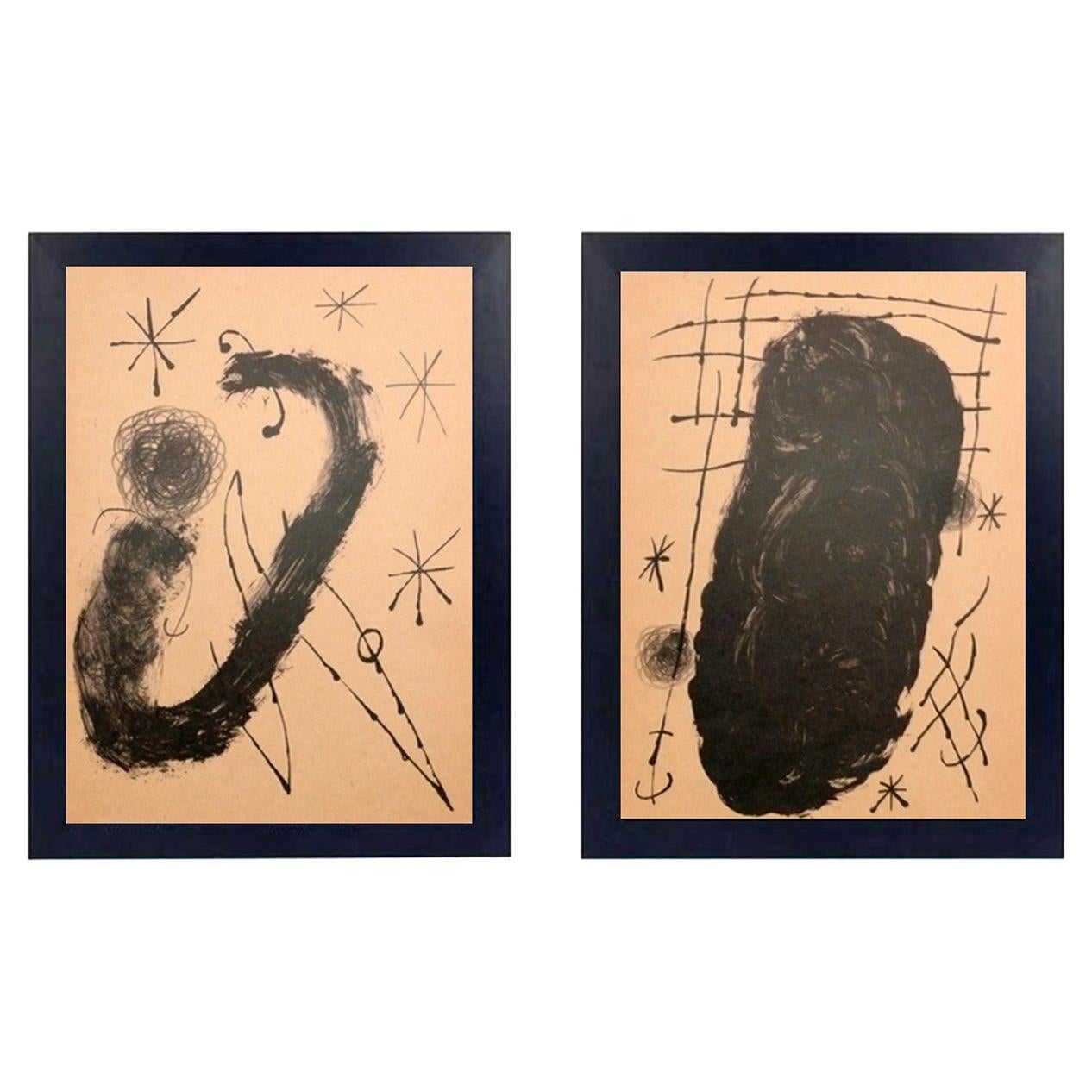 Eine Auswahl von Joan Miro-Lithographien 