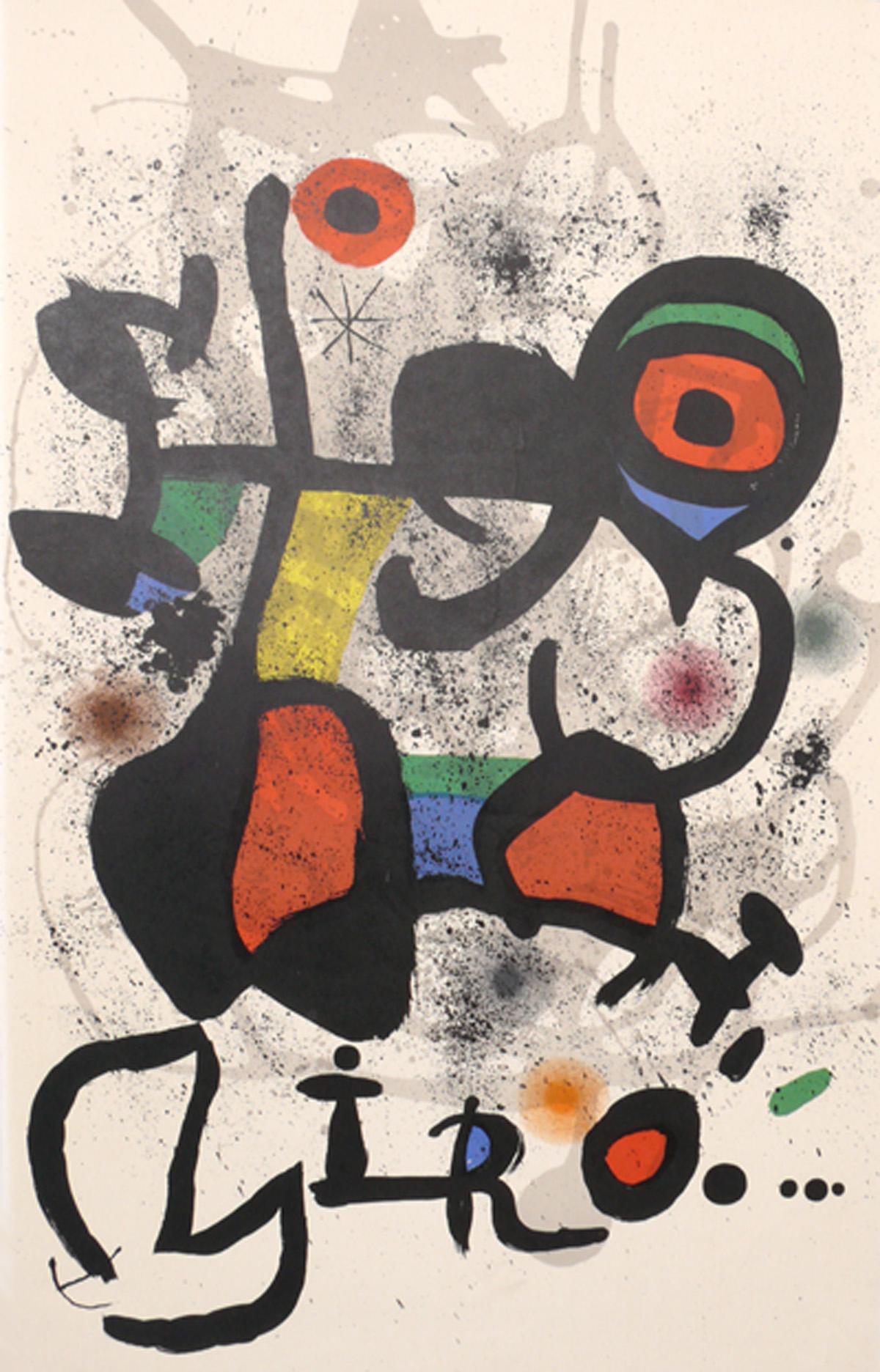 Mid-Century Modern Sélection de grandes lithographies colorées de Joan Miro en vente