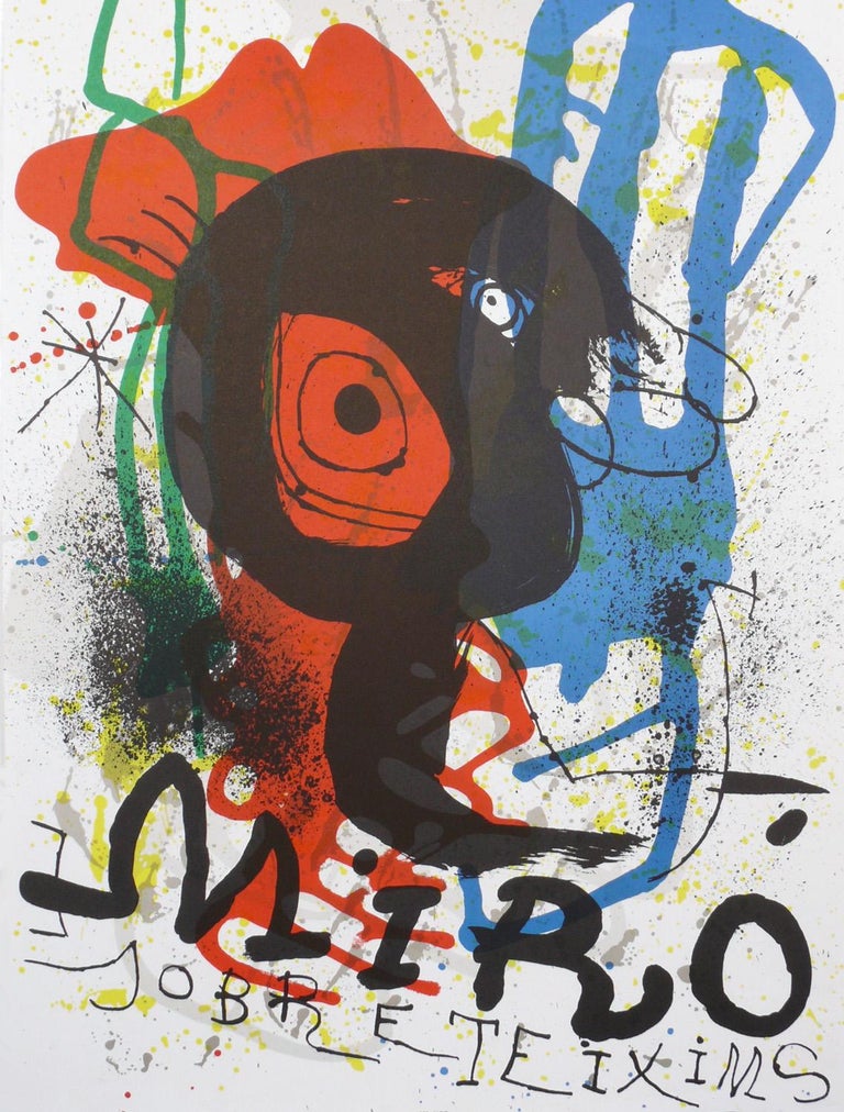 French Selection of Large Joan Miro Color Lithographs For Sale