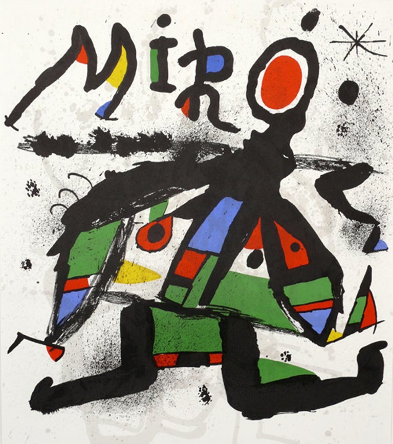 French Selection of Large Joan Miro Lithographs For Sale
