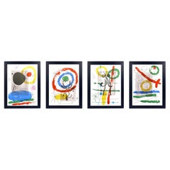 Eine Auswahl von Lithografien von Joan Miro 