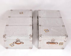Selection of Machine Age Aluminum Steamer Trunks or Coffee Tables