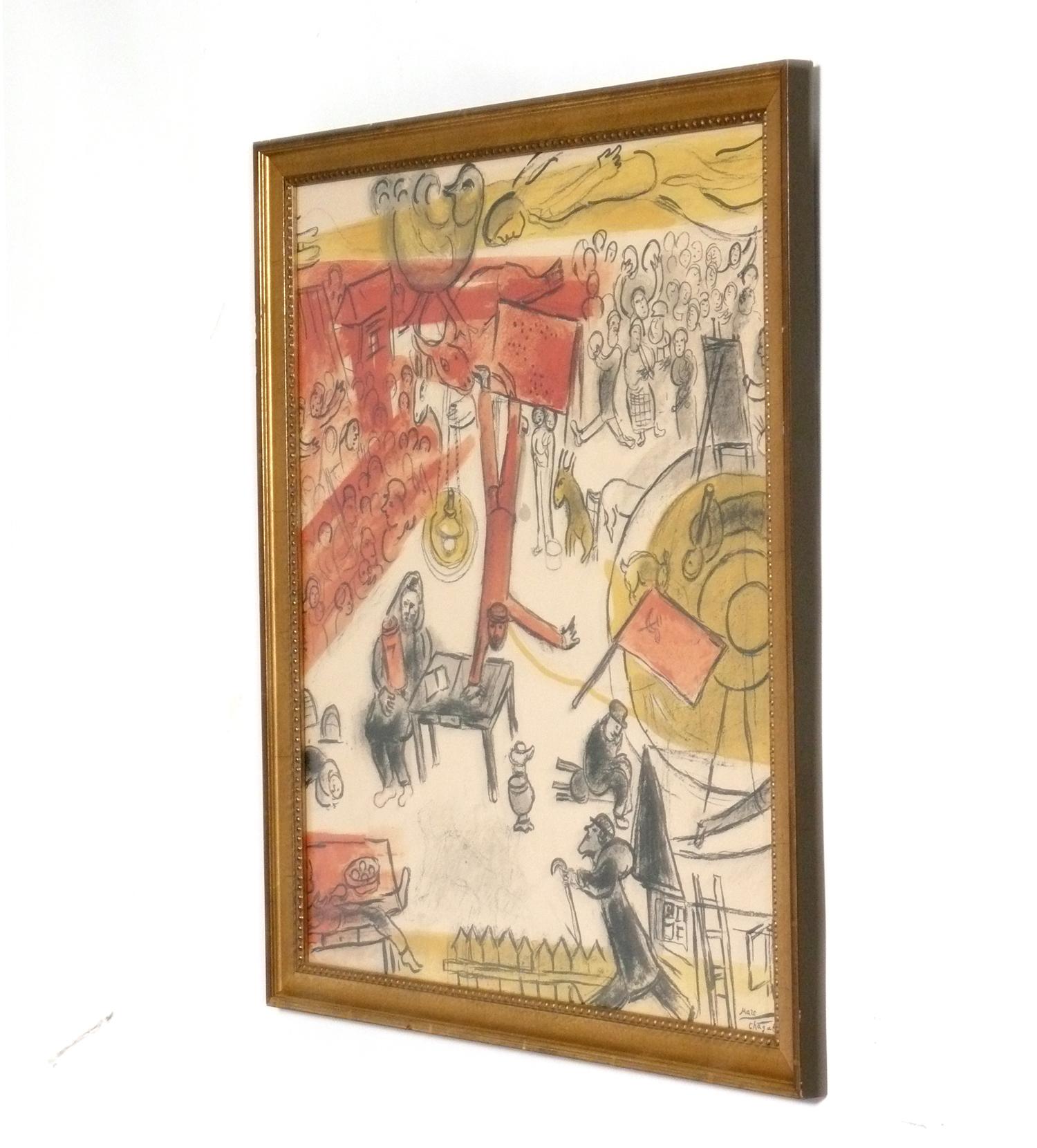 Gilt Selection of Marc Chagall Color Lithographs For Sale