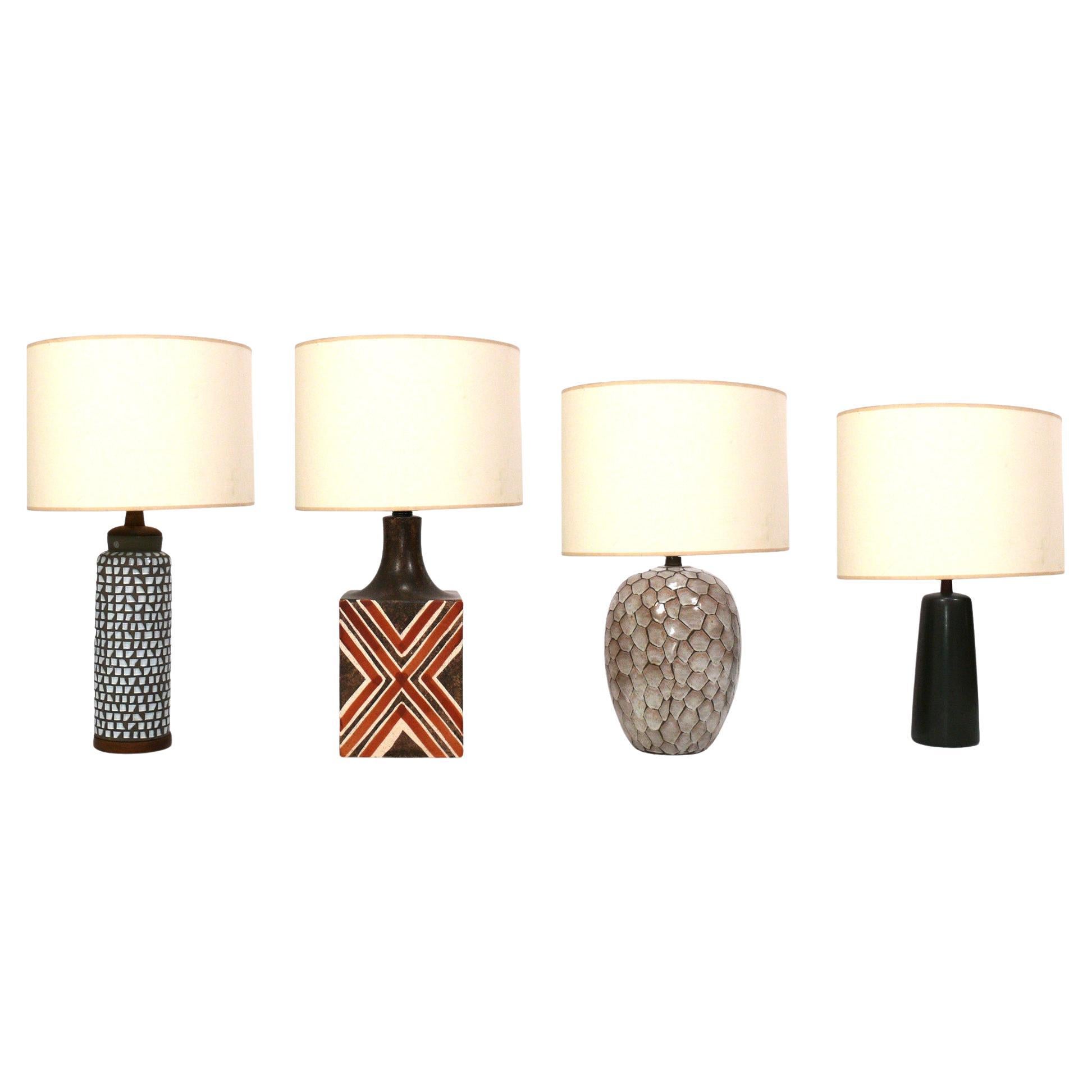 Selection of Midcentury Ceramic Lamps