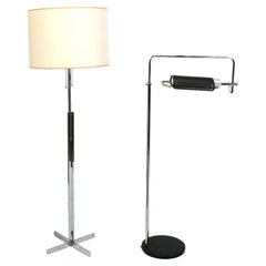 Selection of Mid Century Chrome Floor Lamps by George Nelson & Hans Eichenberger