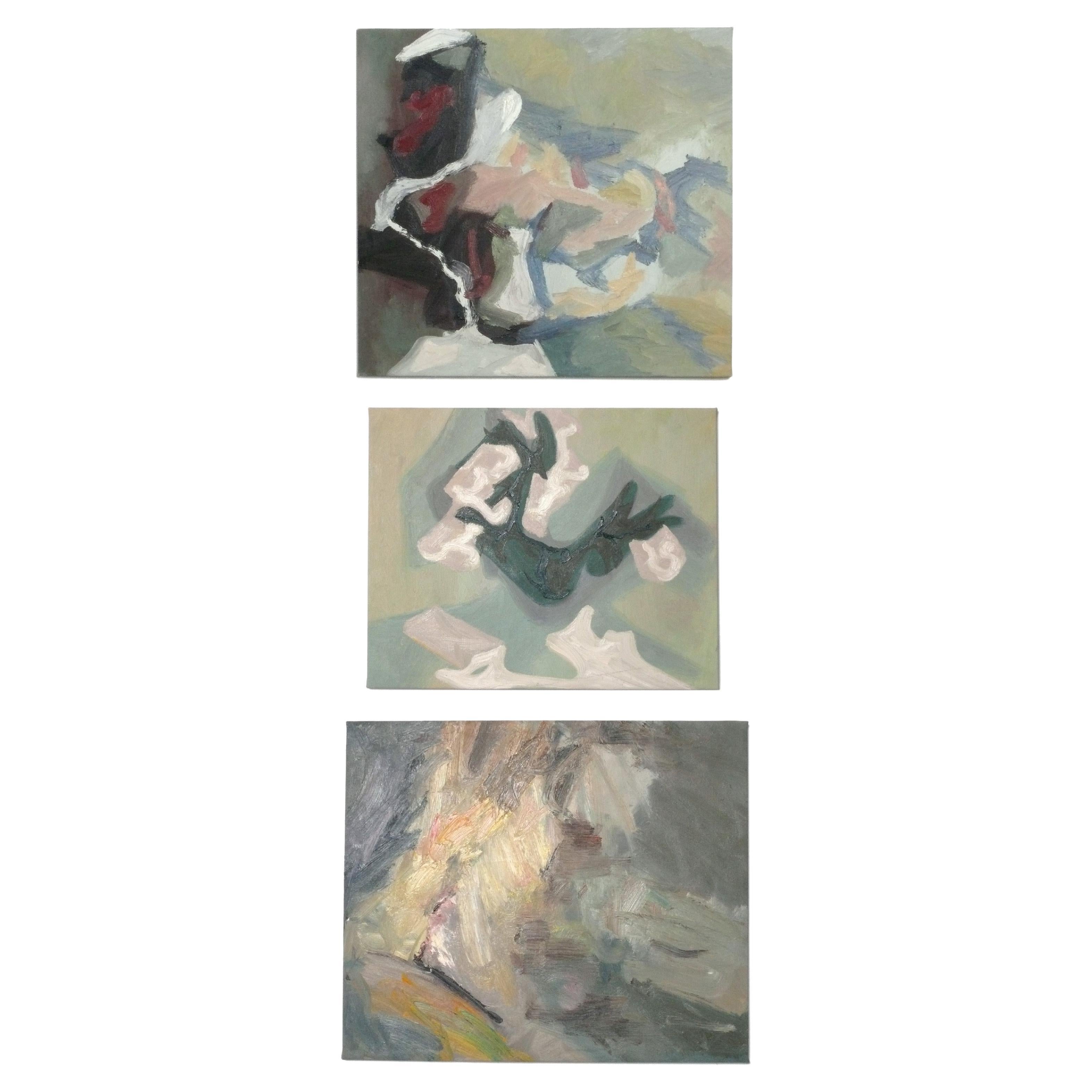 Selection of Mid Century Modern Abstract Paintings circa 1970s