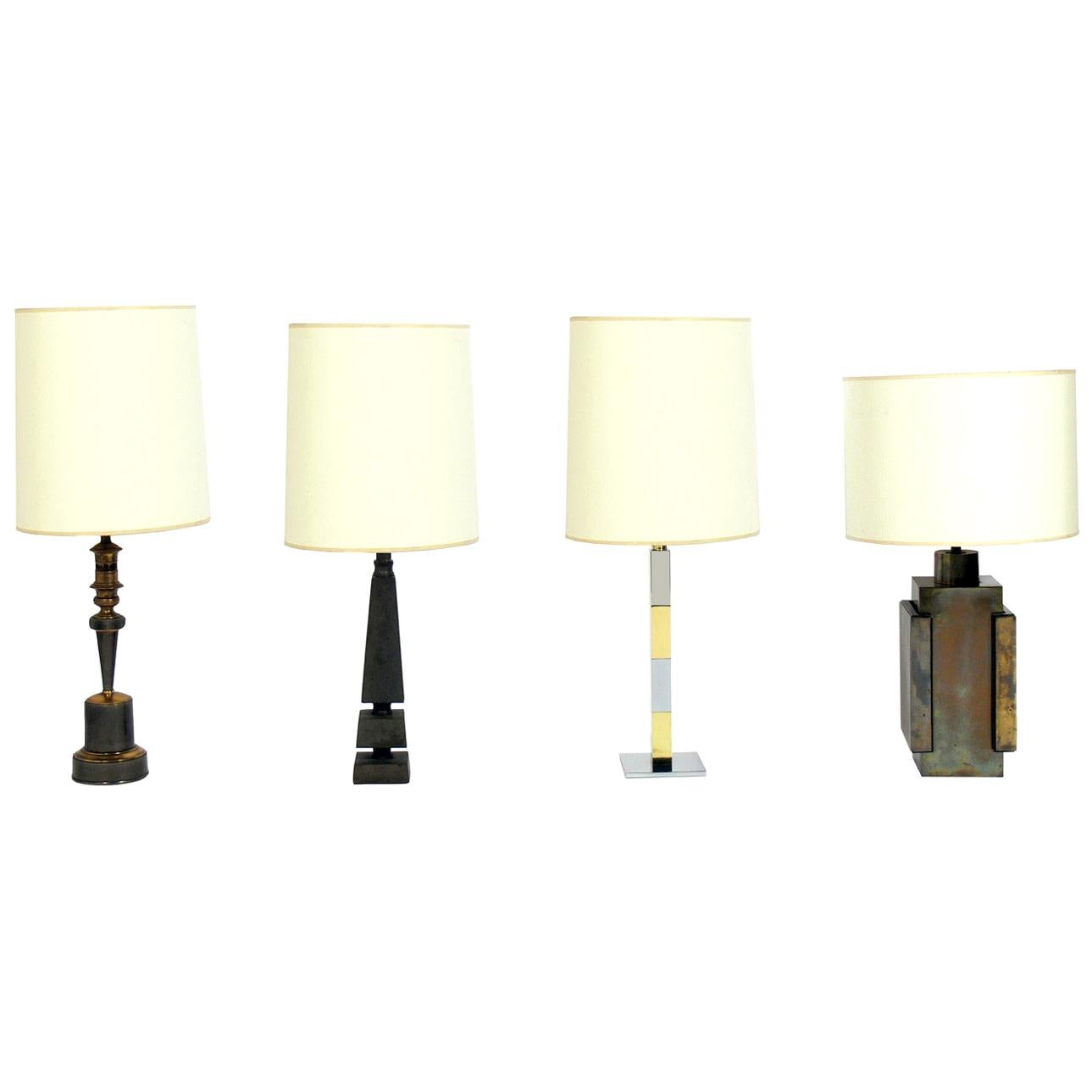 Selection of Mid-Century Modern Brass Lamps