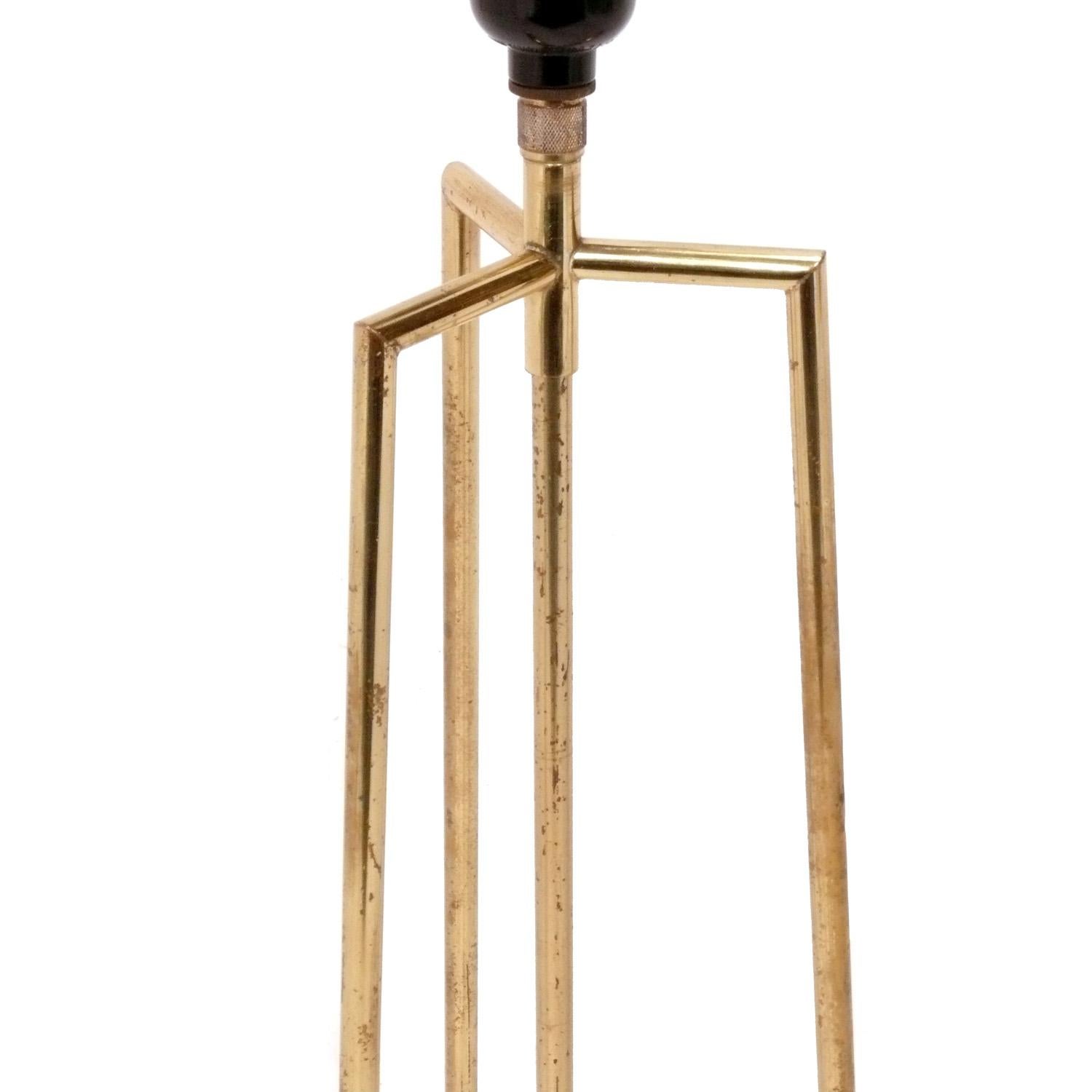 Plated Selection of Mid-Century Modern Brass Table Lamps For Sale
