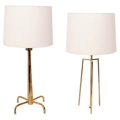Retro Selection of Mid-Century Modern Brass Table Lamps