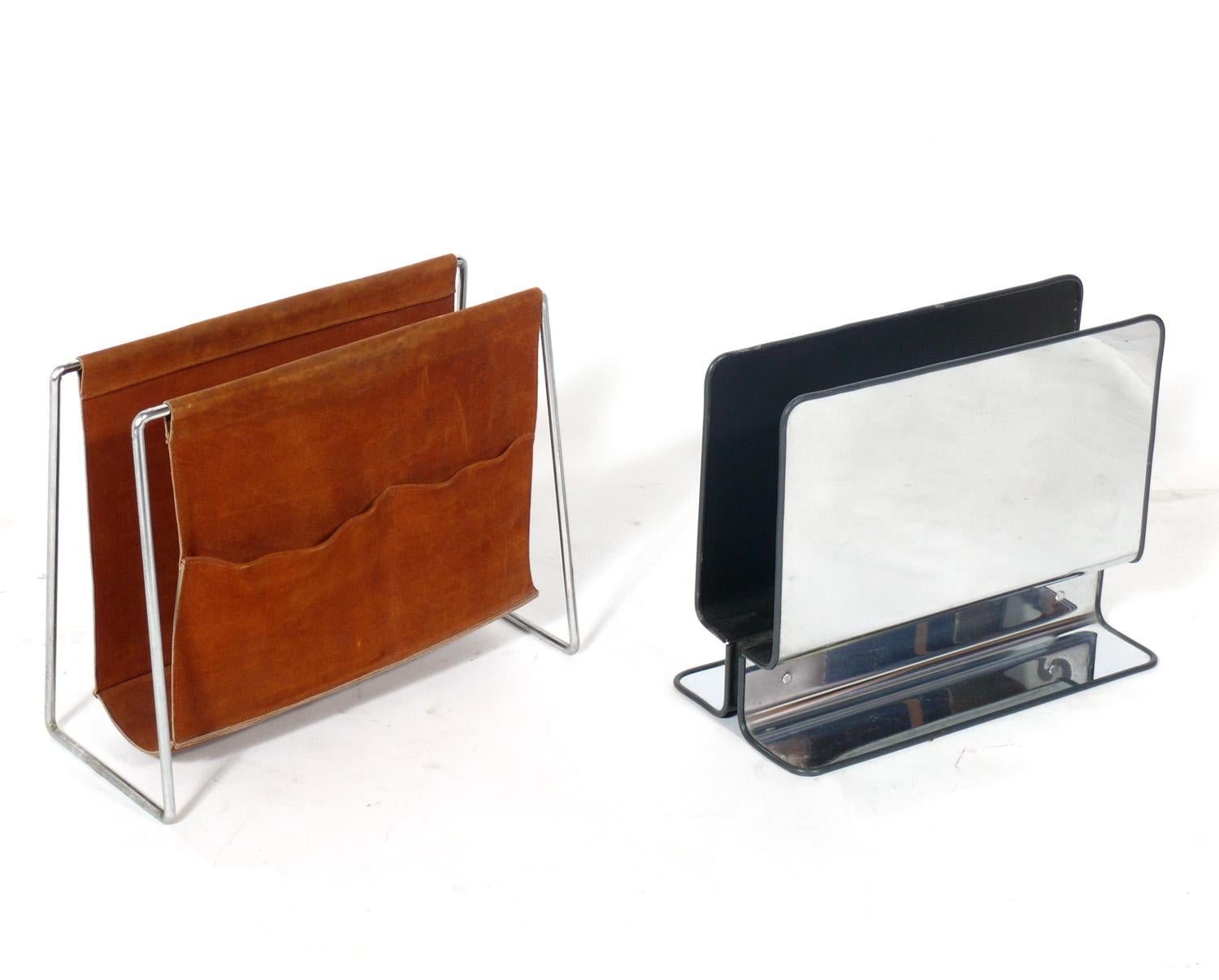 mid century modern magazine rack