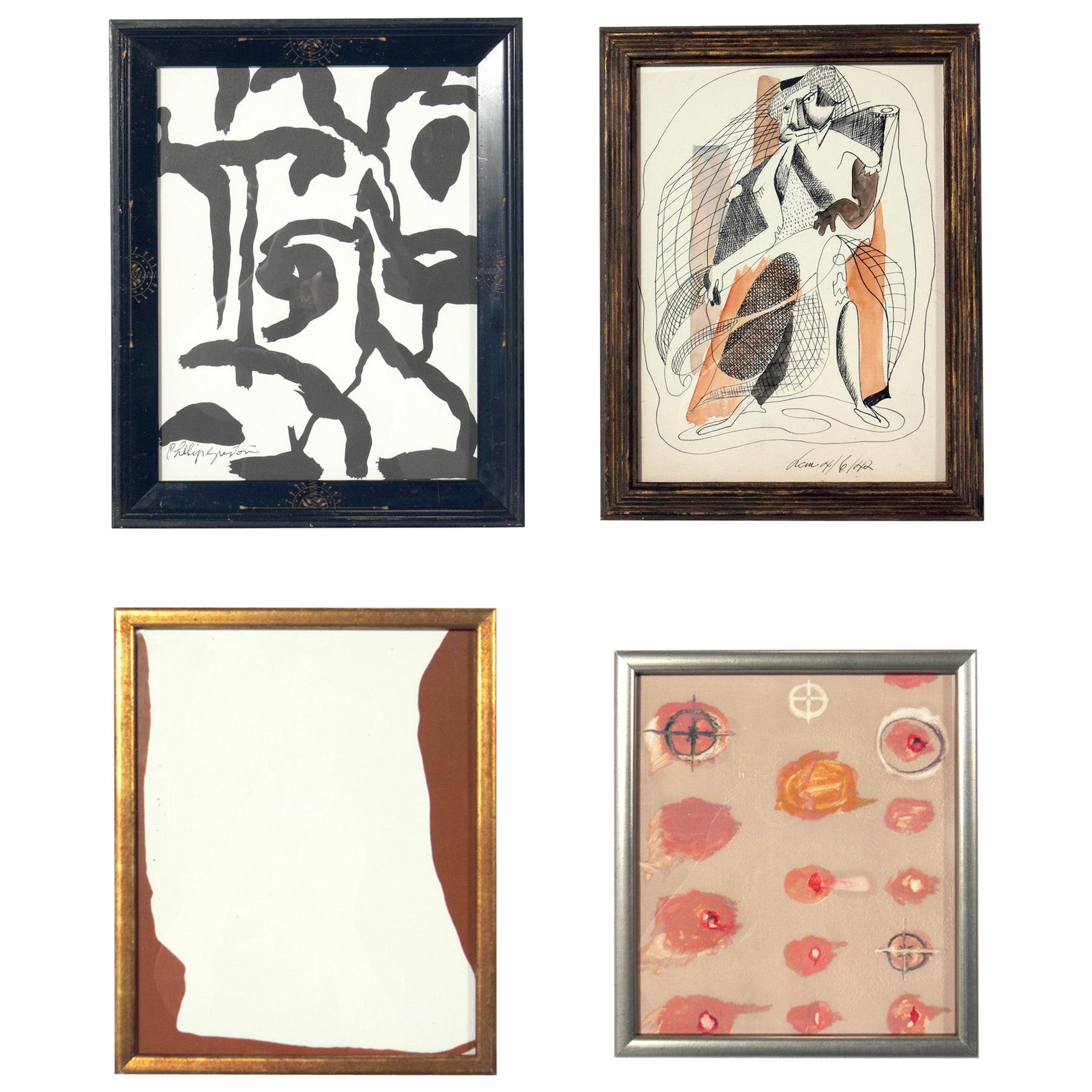 Selection of Modernist Abstract Artwork or Gallery Wall
