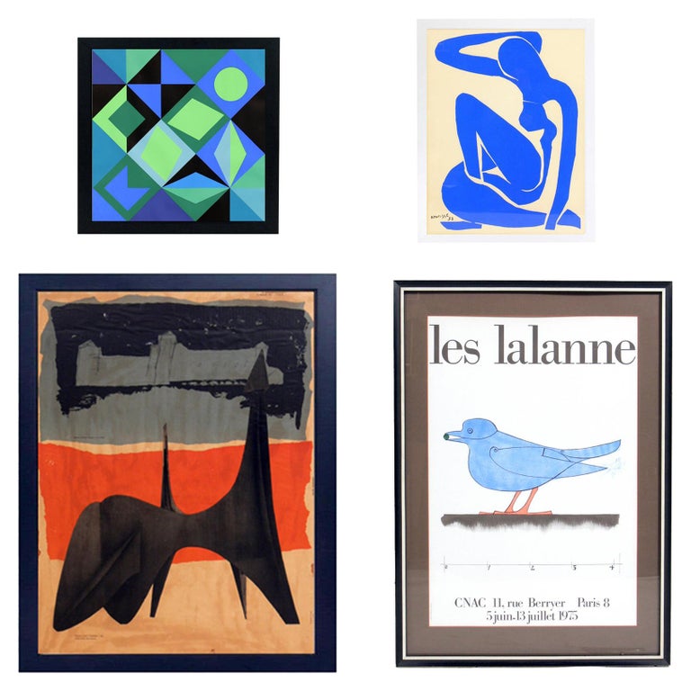 Selection of Modernist Art Lithographs or Serigraphs For Sale at