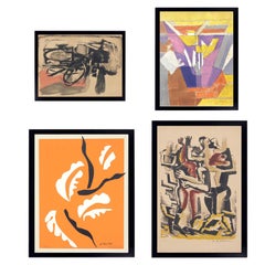Selezione di opere d'arte modernista o pareti da galleria