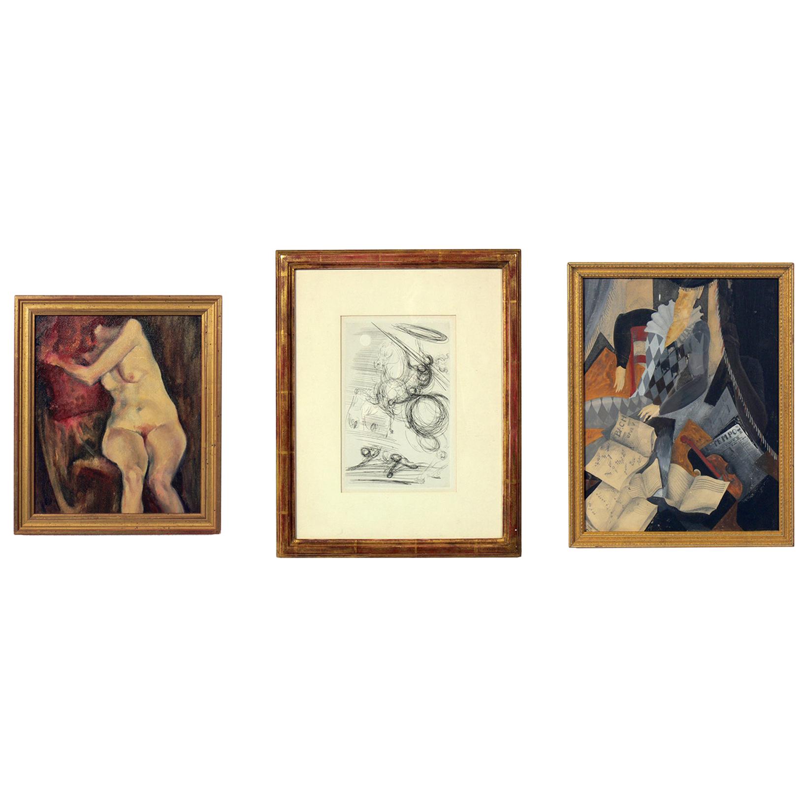 Selection of Modernist Art or Gallery Wall