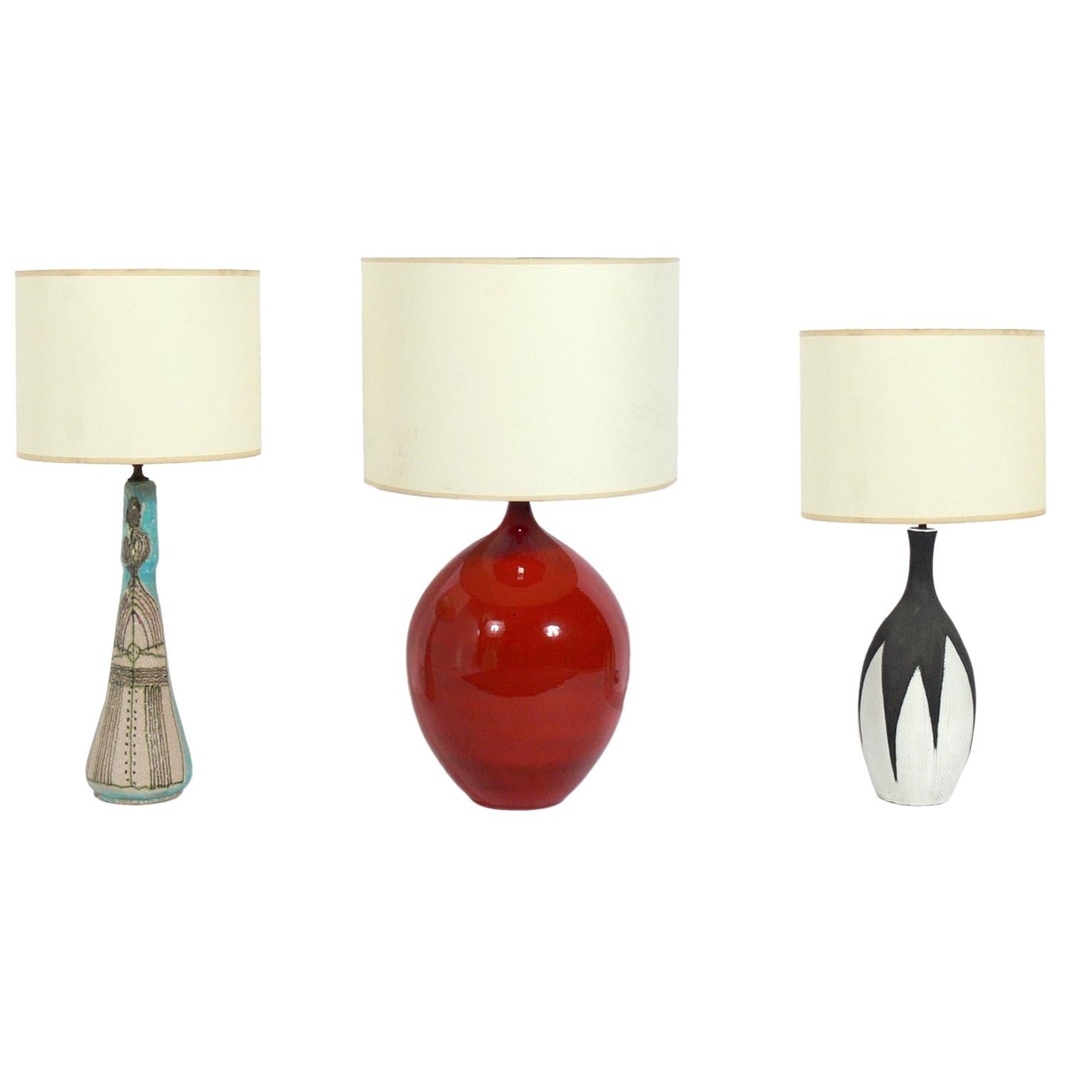 Selection of Modernist Ceramic Lamps
