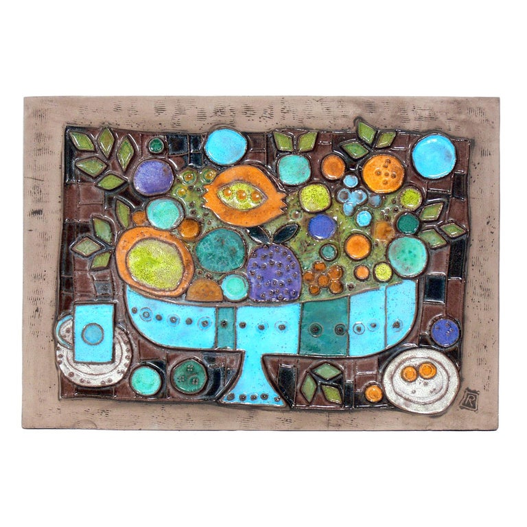 Selection of Modernist Ceramic Tile Plaques For Sale at 1stDibs