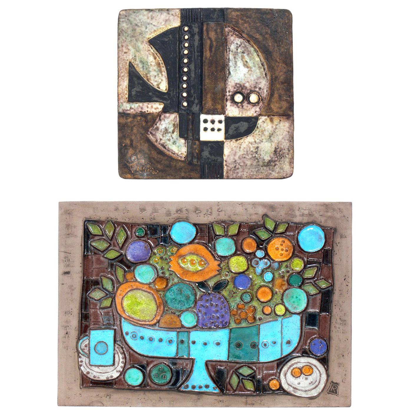 Selection of Modernist Ceramic Tile Plaques
