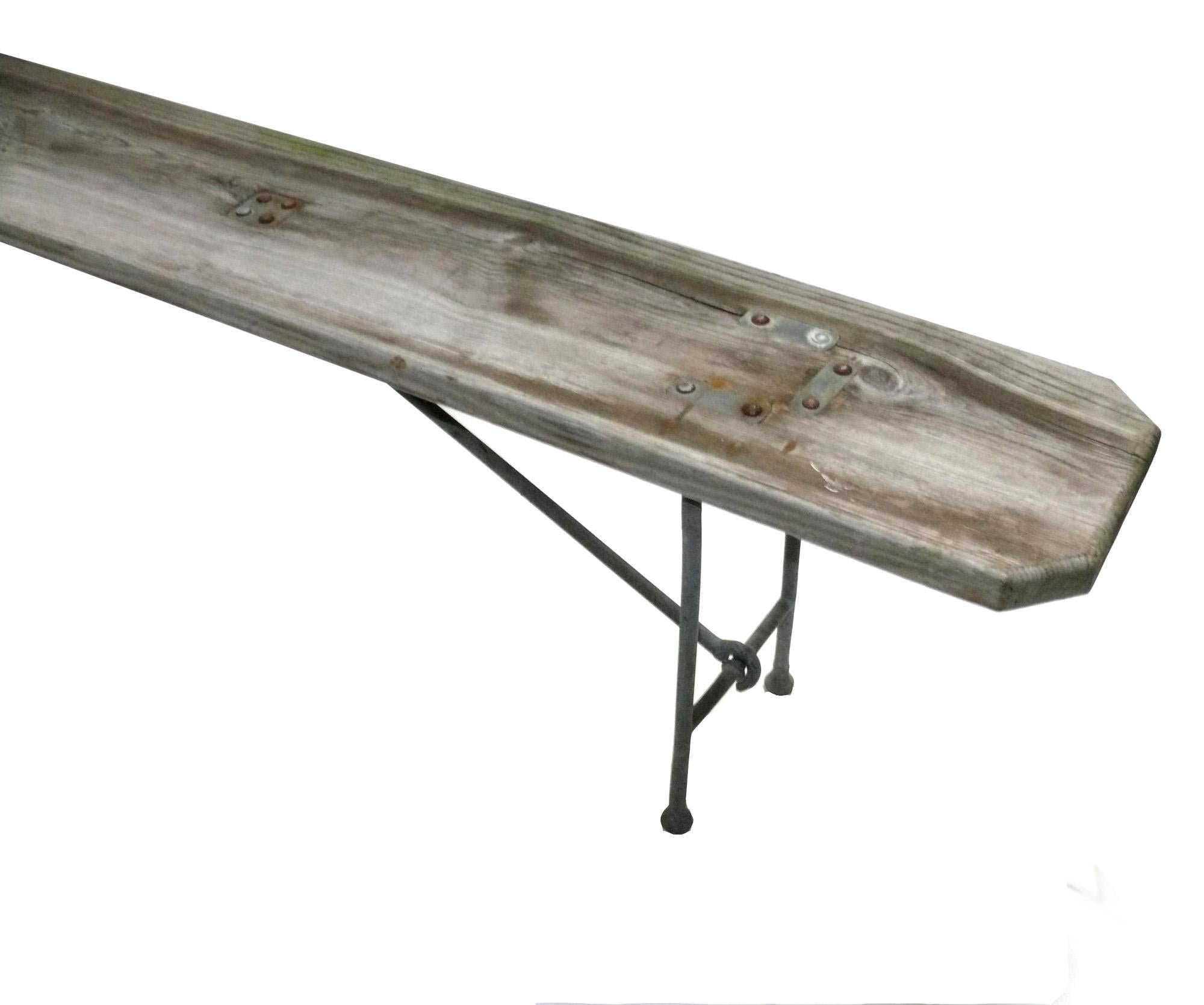 American Selection of Nautical Campaign Benches circa 1940s For Sale