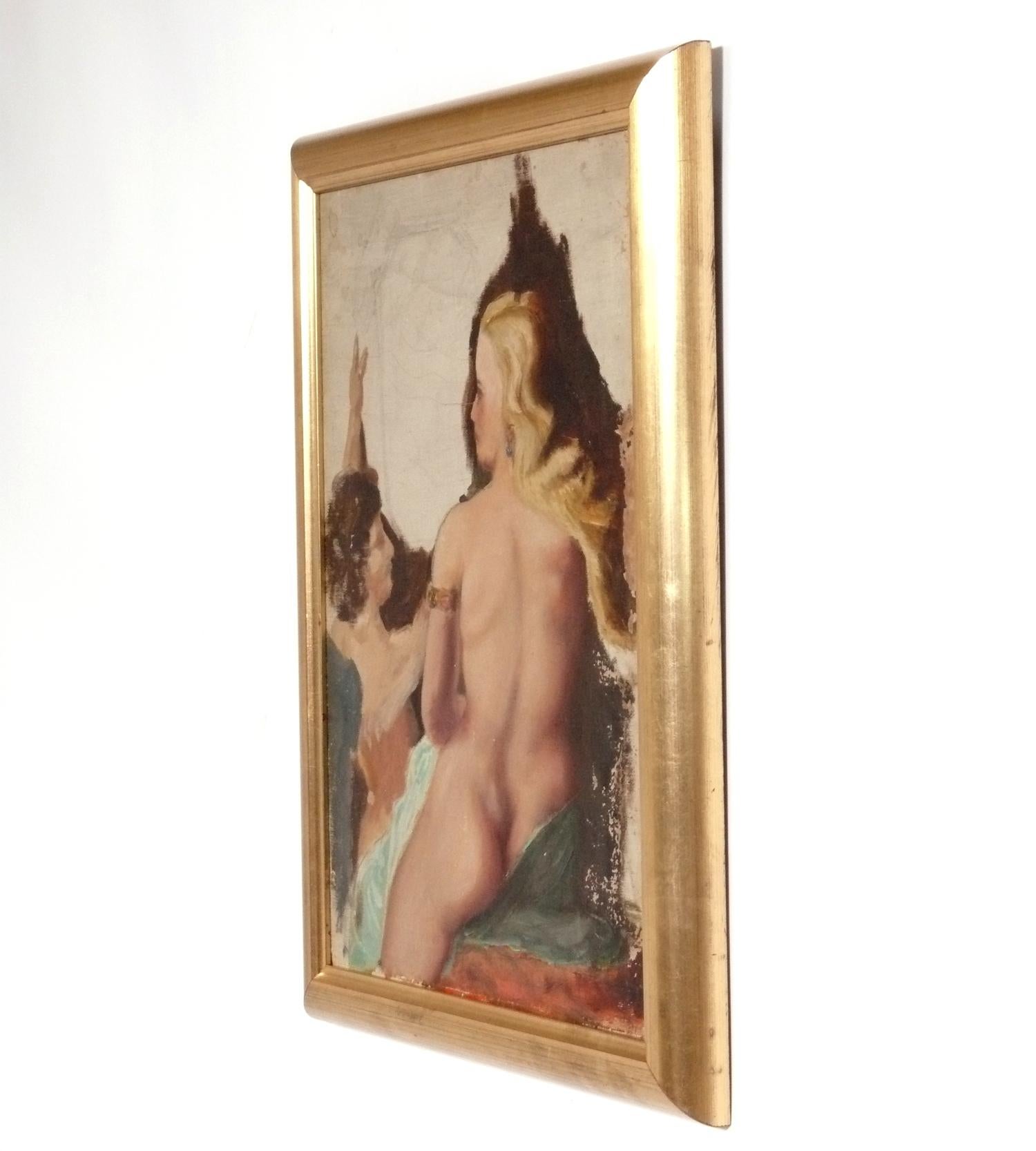 Mid-Century Modern Selection of Original Female Nude Paintings For Sale