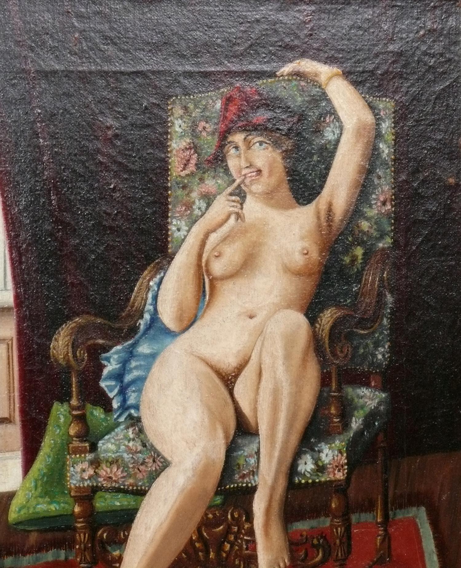 Milieu du XXe siècle Sélection de peintures originales de nus féminins en vente