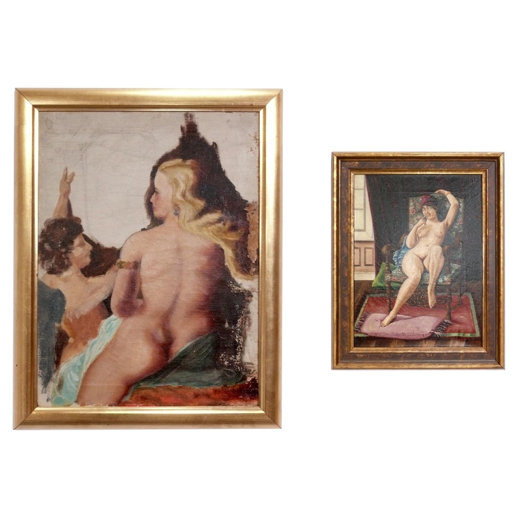 Selection of Original Female Nude Paintings For Sale