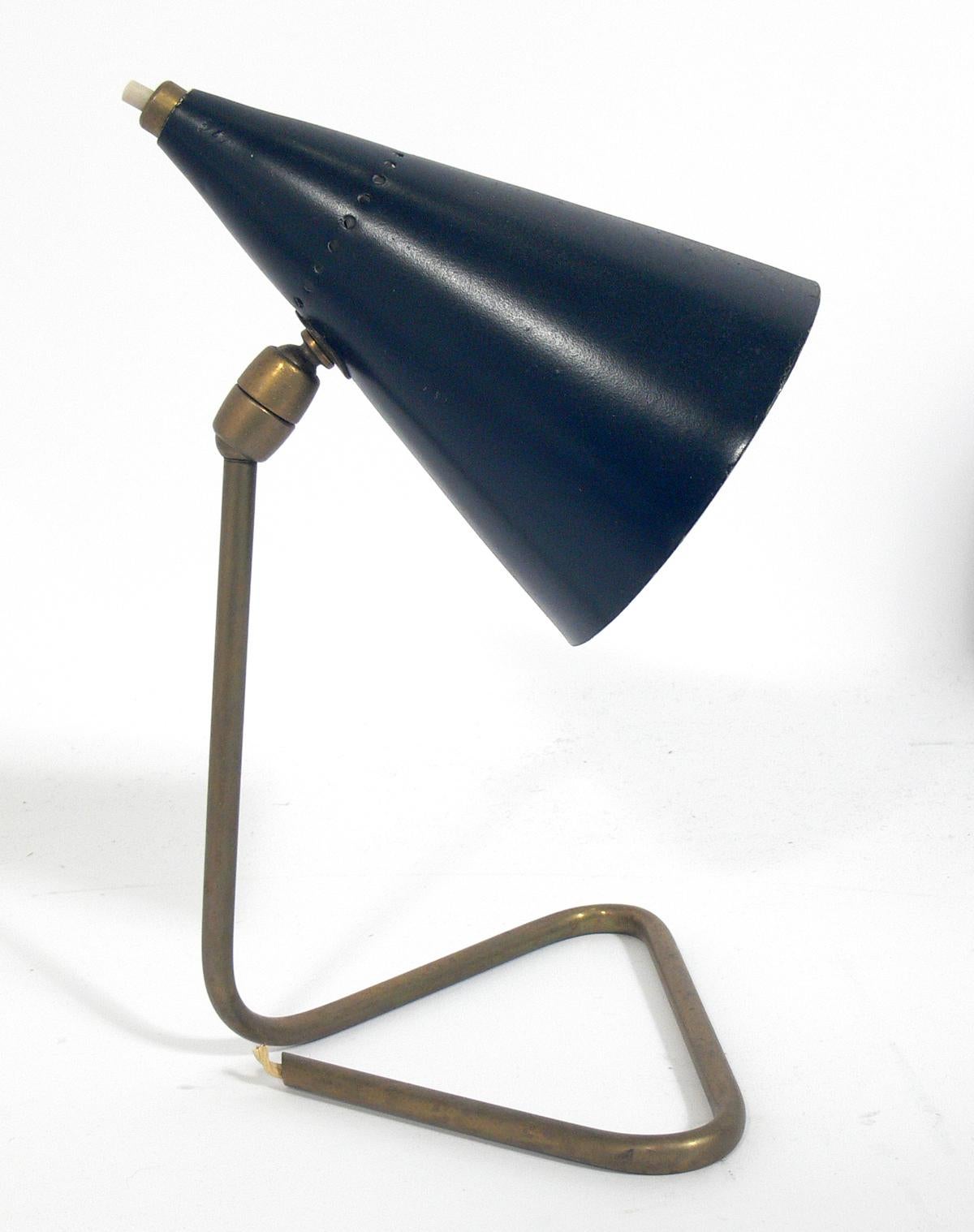 Metal Selection of Petite French and Italian Desk Lamps For Sale