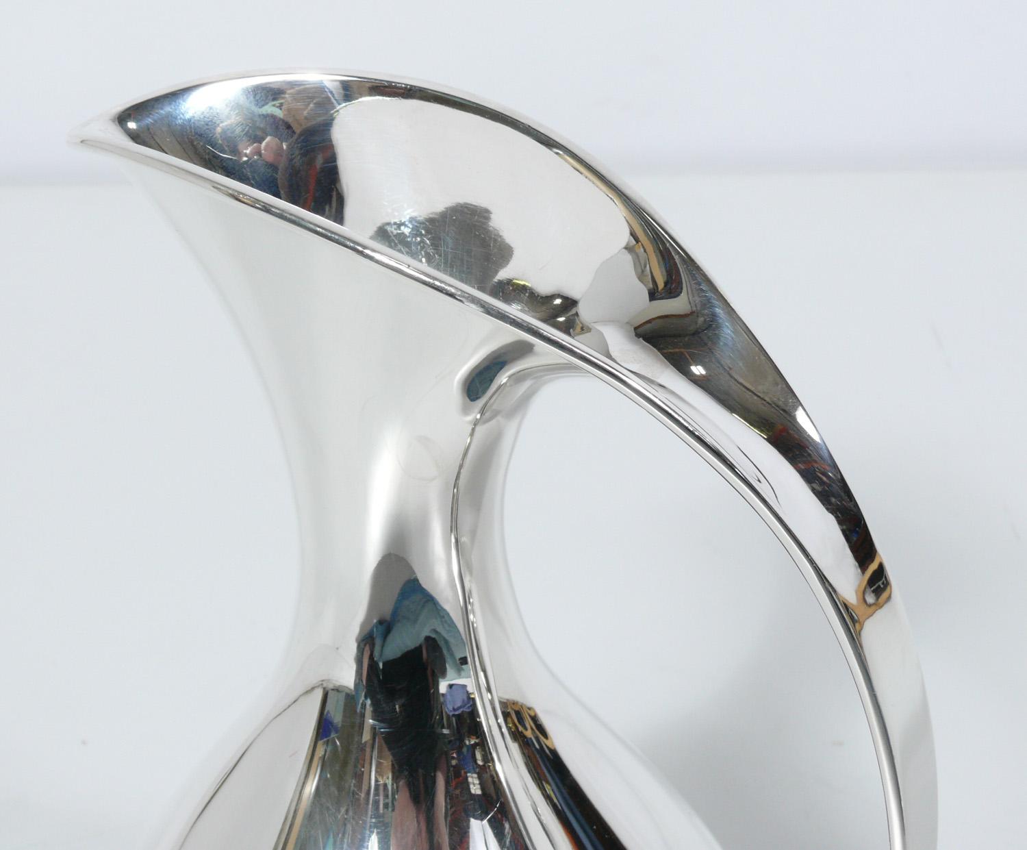Mid-Century Modern Selection of Sculptural Danish Modern Sterling Pitchers by Kay Fisker