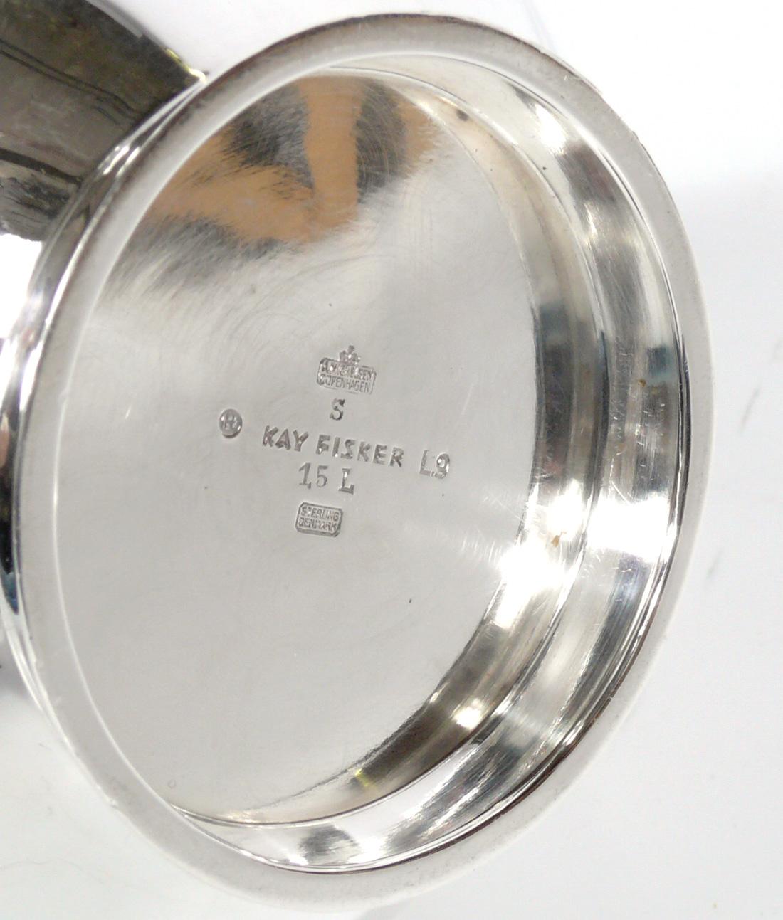 Selection of Sculptural Danish Modern Sterling Pitchers by Kay Fisker In Good Condition In Atlanta, GA