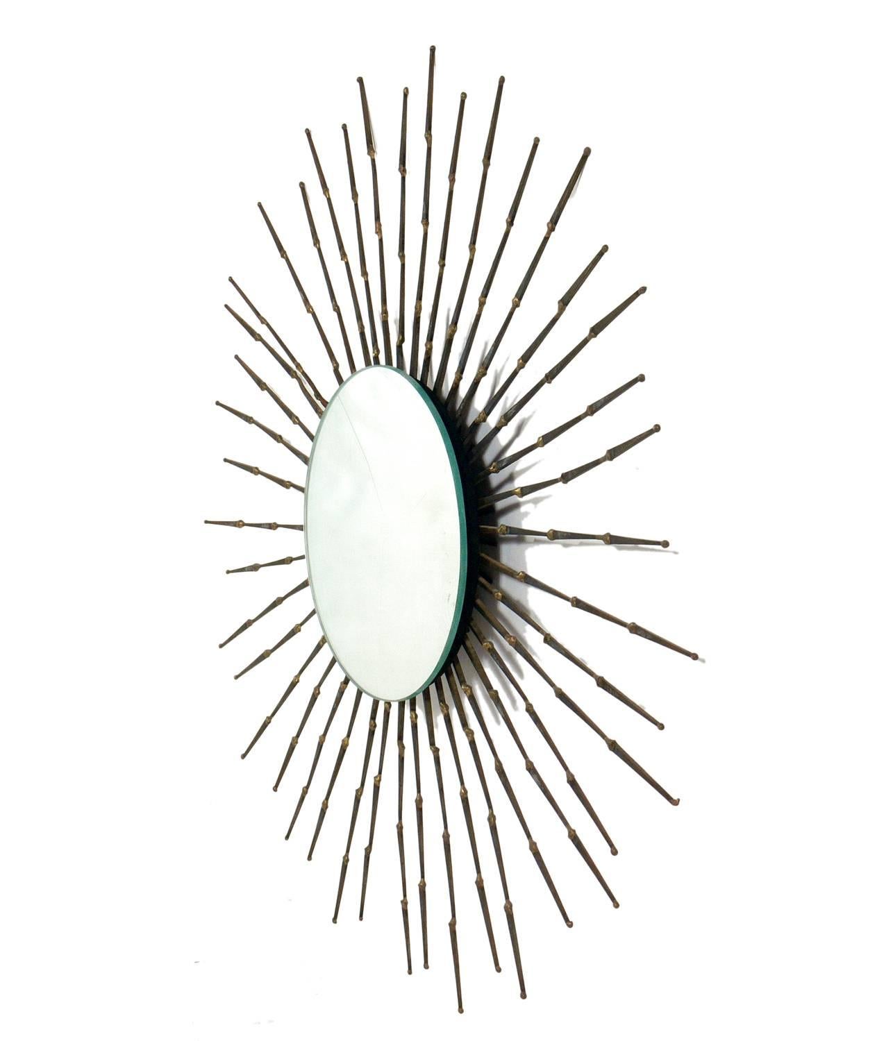 Mid-Century Modern Selection of Sculptural Starburst Nail Mirrors