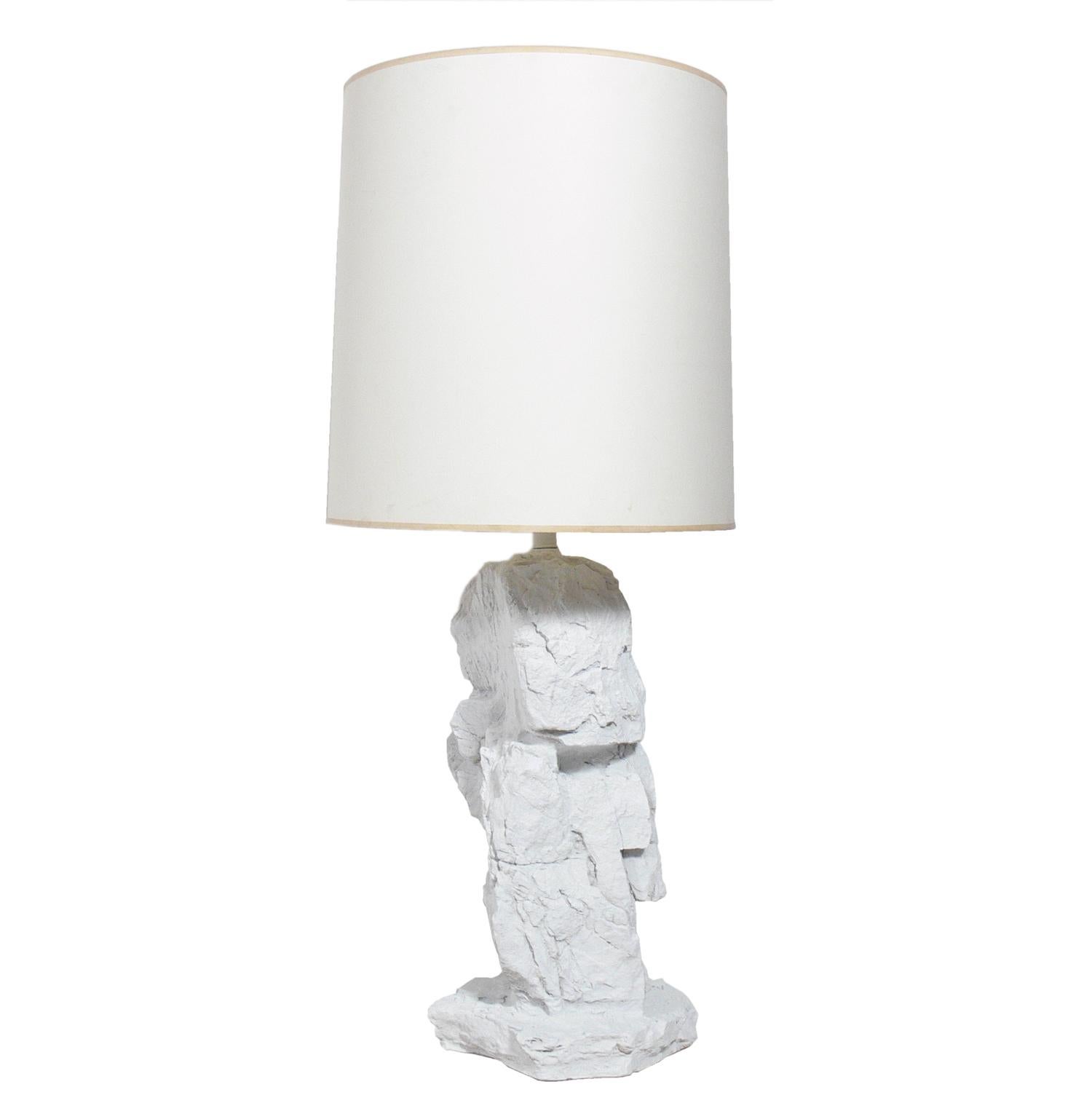 white plaster lamp