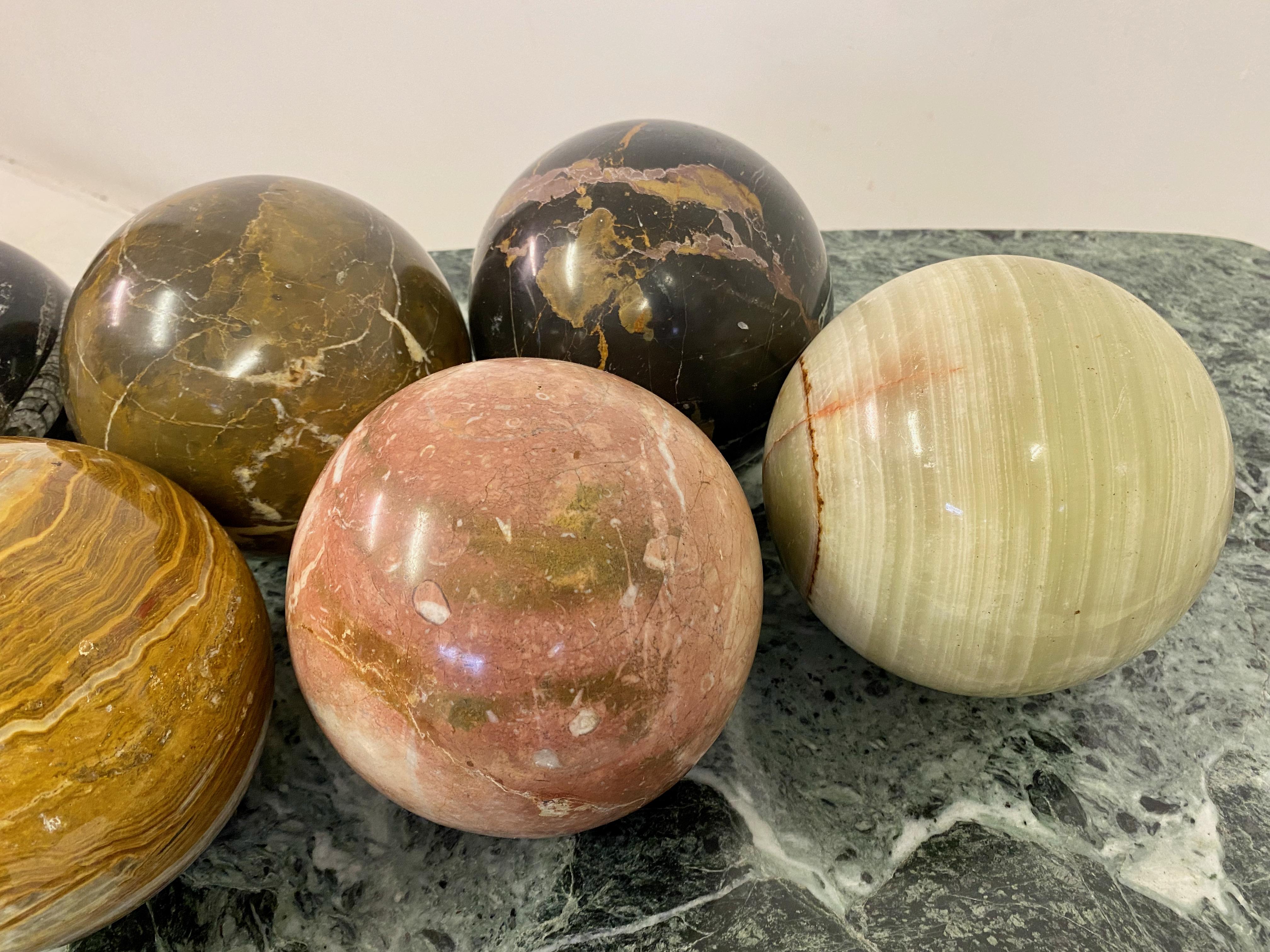 Selection of Specimen Marble and Stone Spheres For Sale 5
