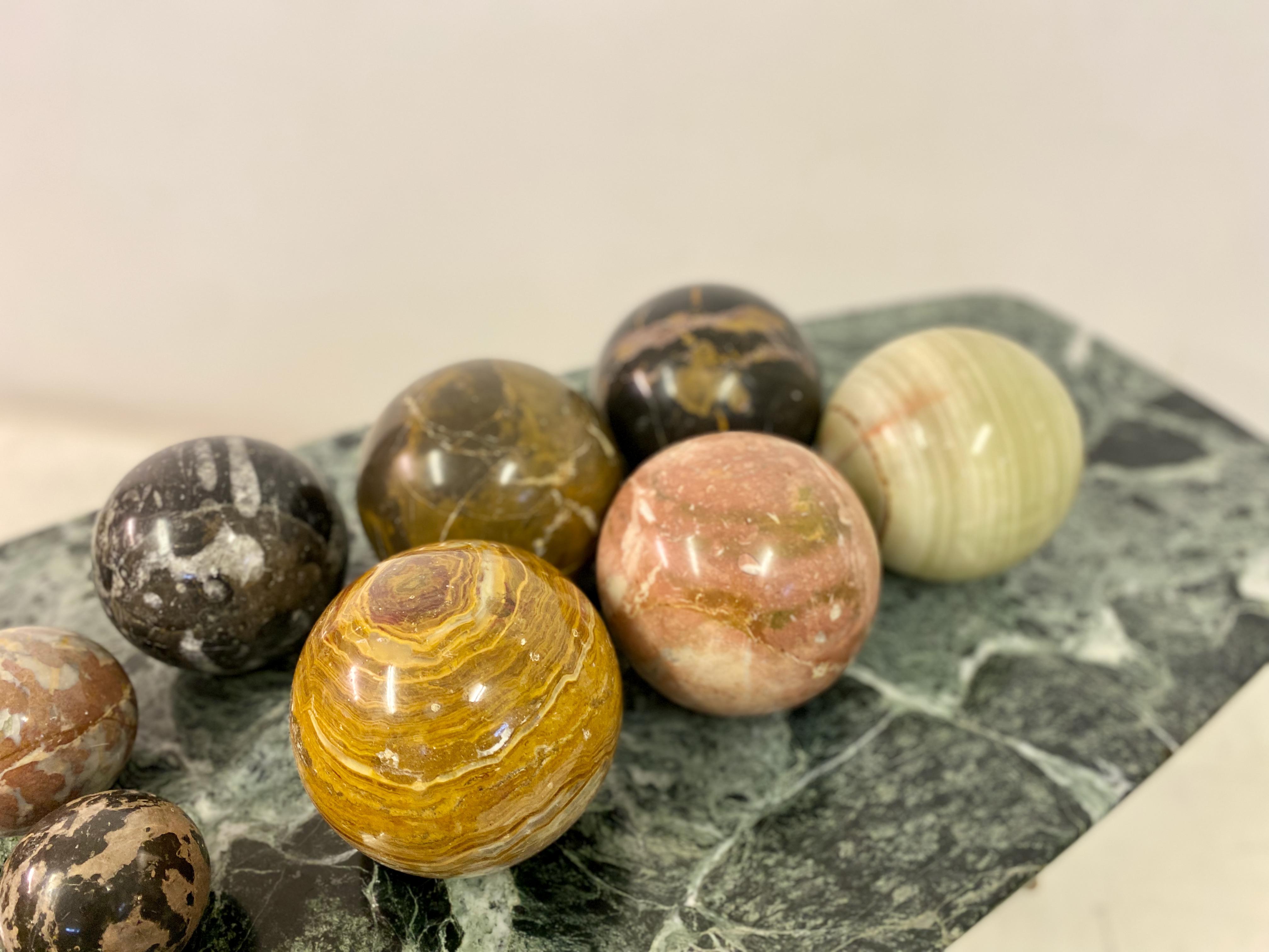 Selection of Specimen Marble and Stone Spheres For Sale 2